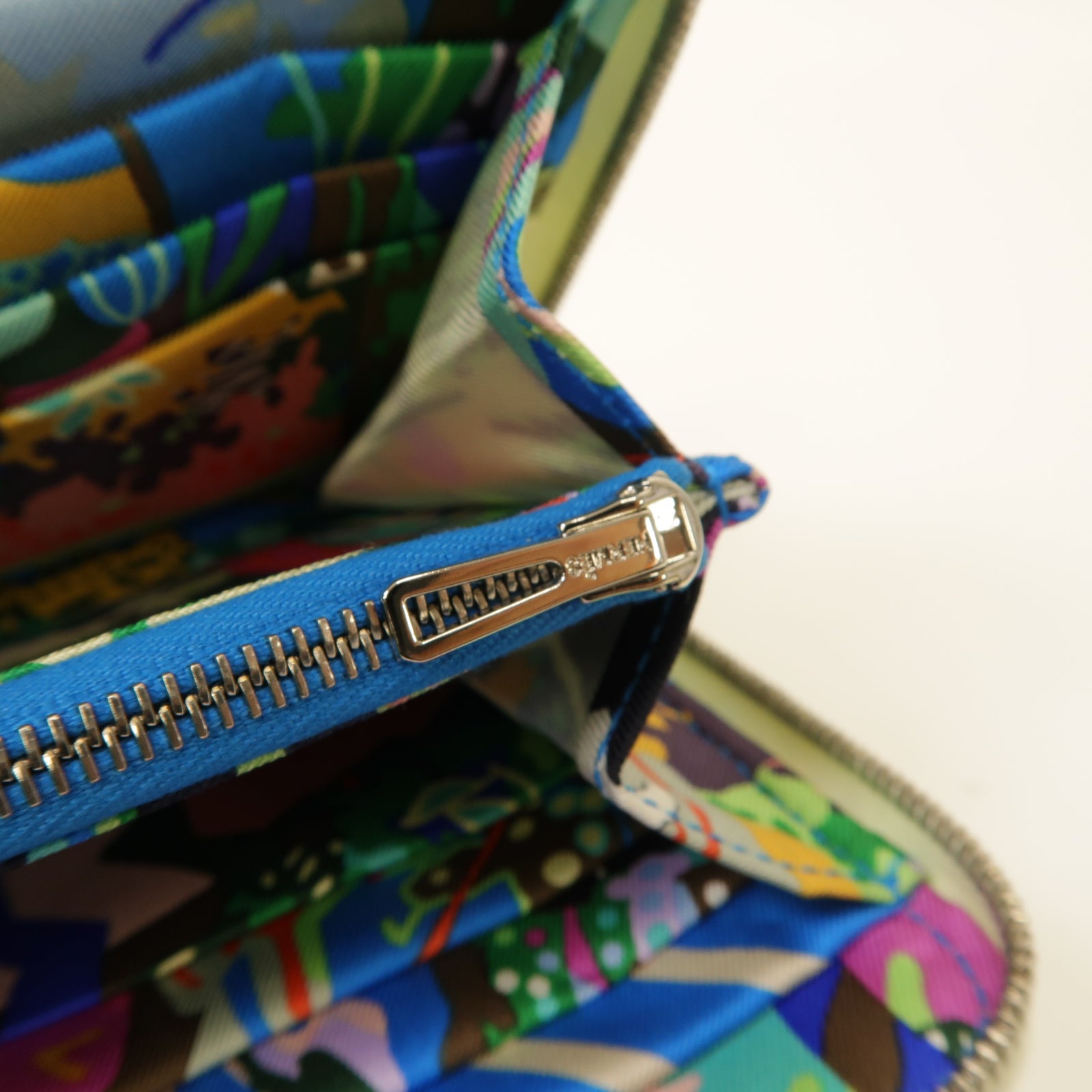 HERMES Epsom皮革Silk In Long wallet銀扣長錢包淺綠色