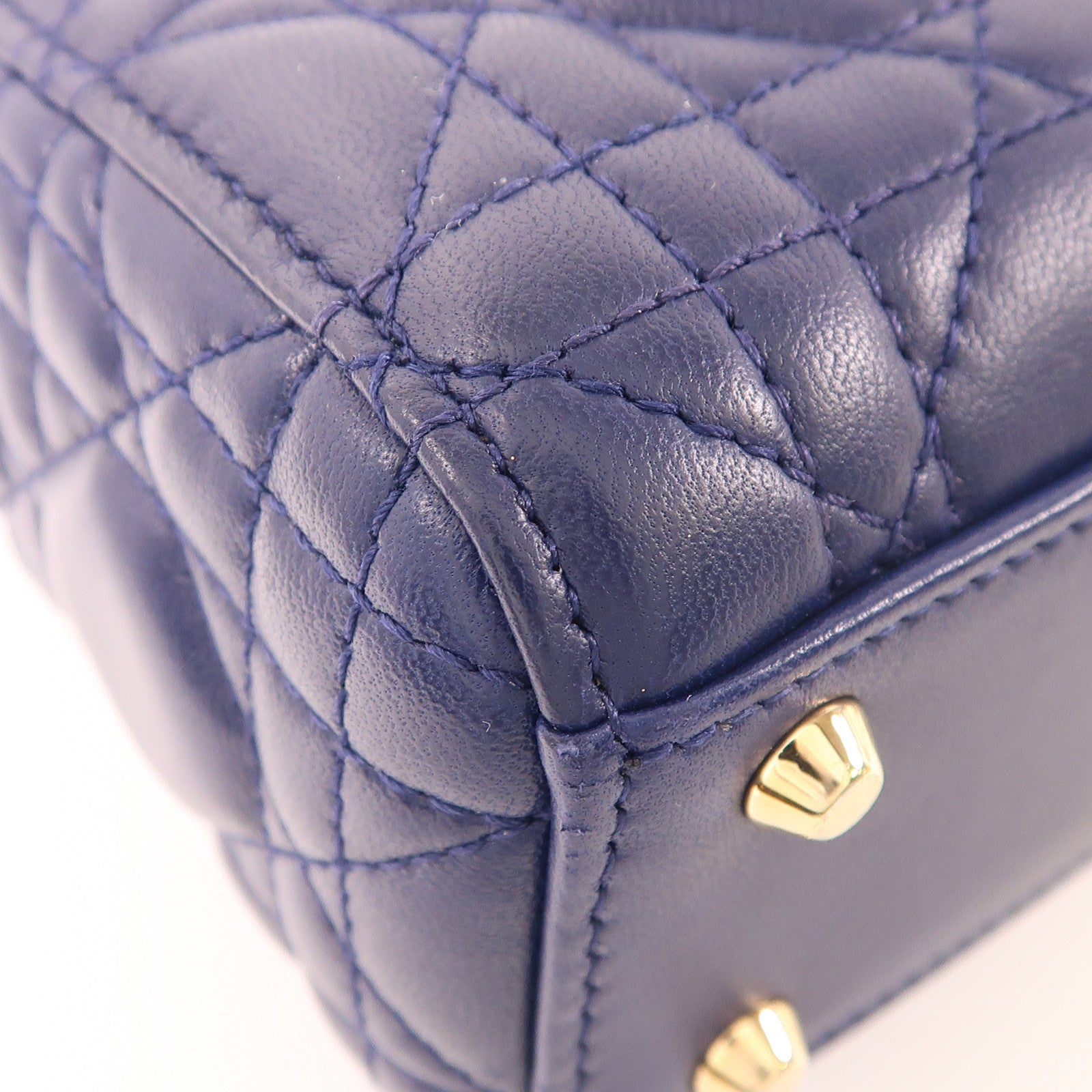 Dior 皮革Lady Dior金扣手挽肩背兩用袋