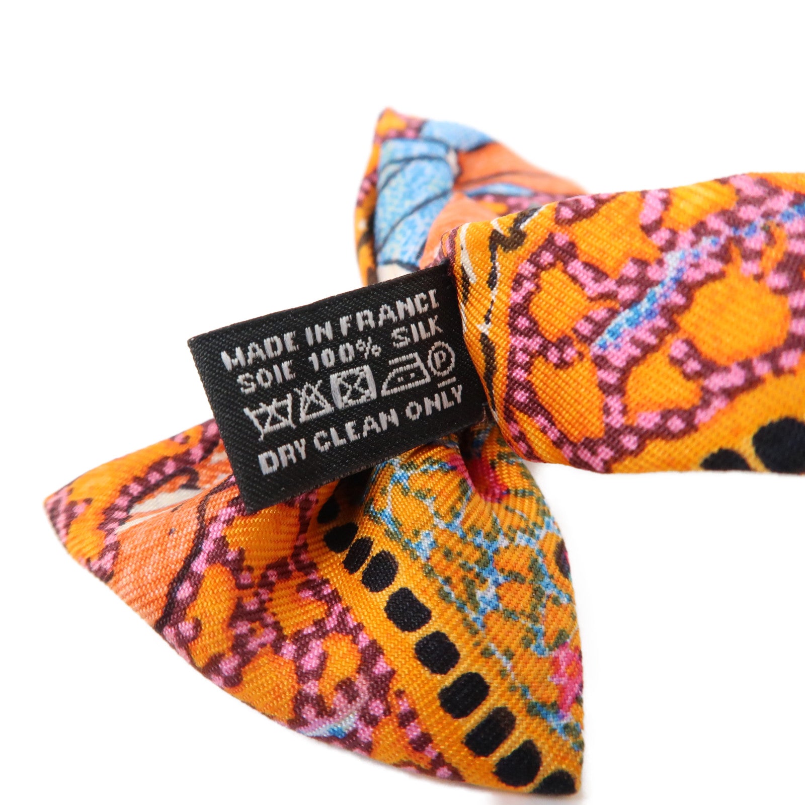 HERMES 絲質Hermes Bow Tie領帶橙色
