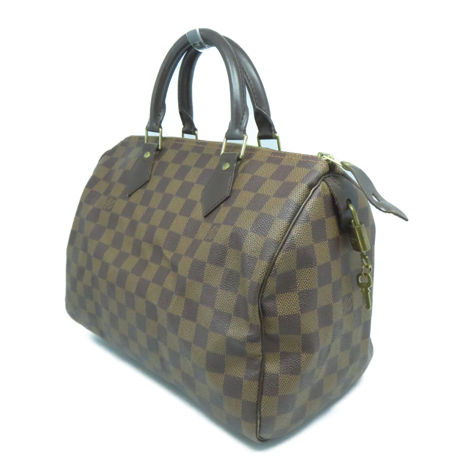 LOUIS VUITTON 【激減優惠】Damier Ebene Speedy 30金扣手挽袋啡色