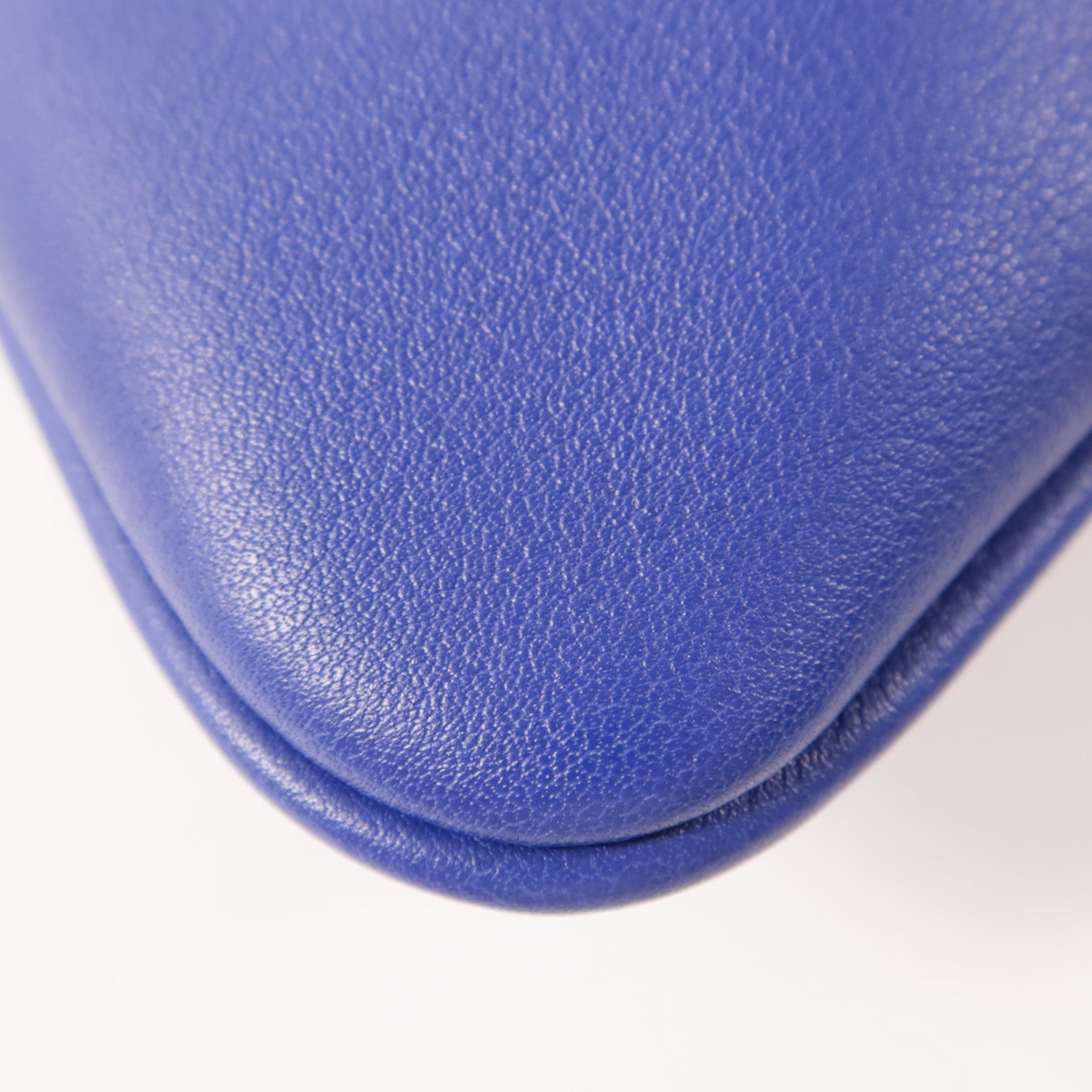 HERMES Swift皮革Aline銀扣肩背袋Bleu Electrique藍色