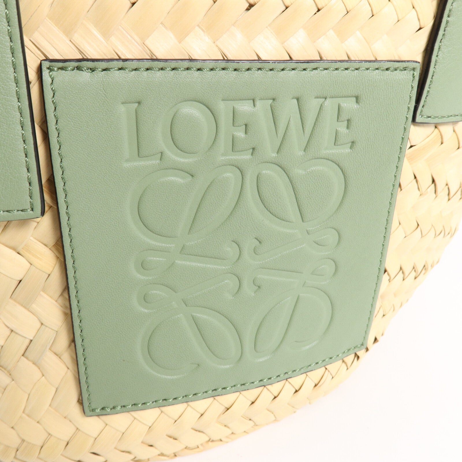 LOEWE 酒椰/皮革Basket Bag肩背袋/手挽袋