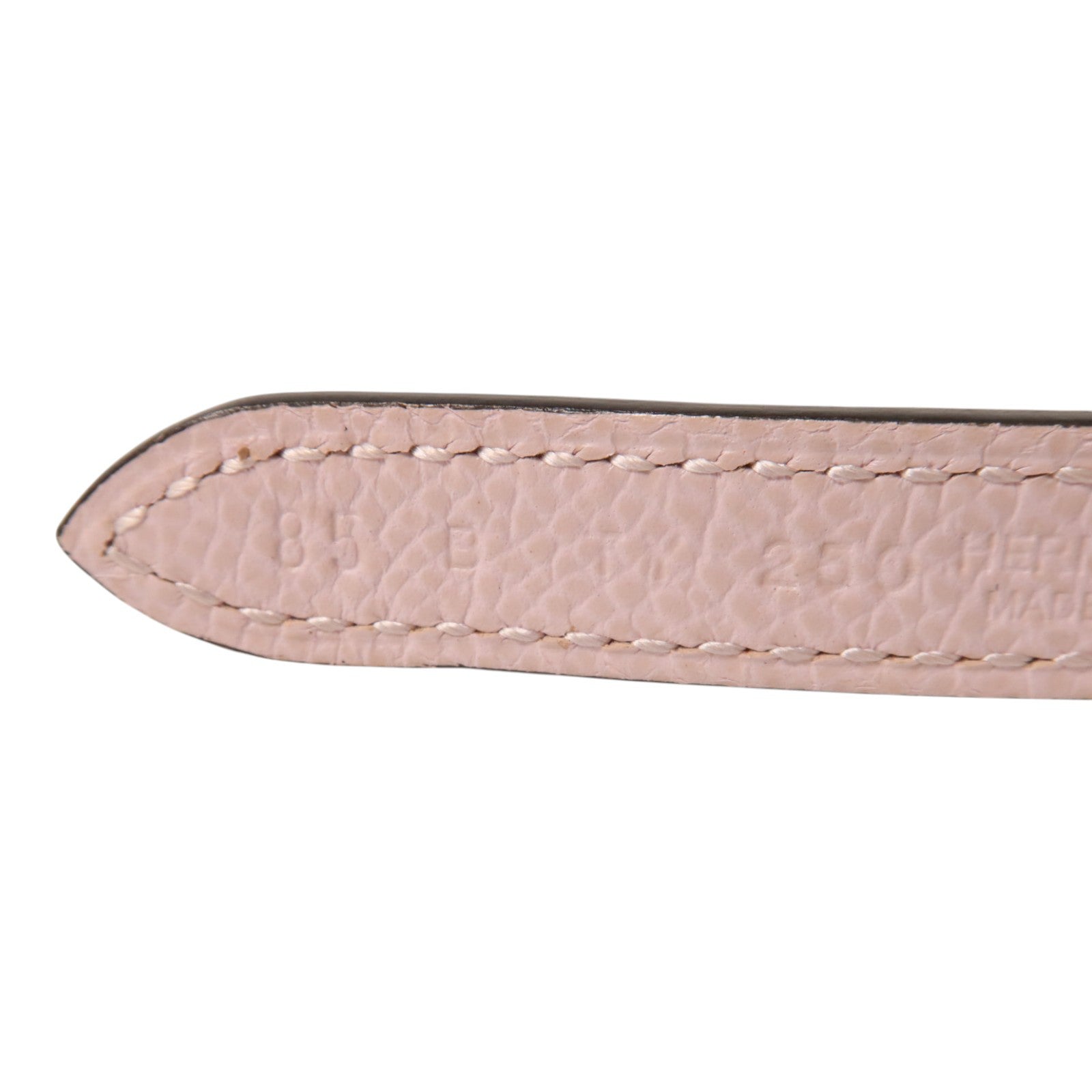 HERMES Epsom皮革H Torsade Buckle Reversible Belt 85cm金扣皮帶Mauve Pale/Gold
