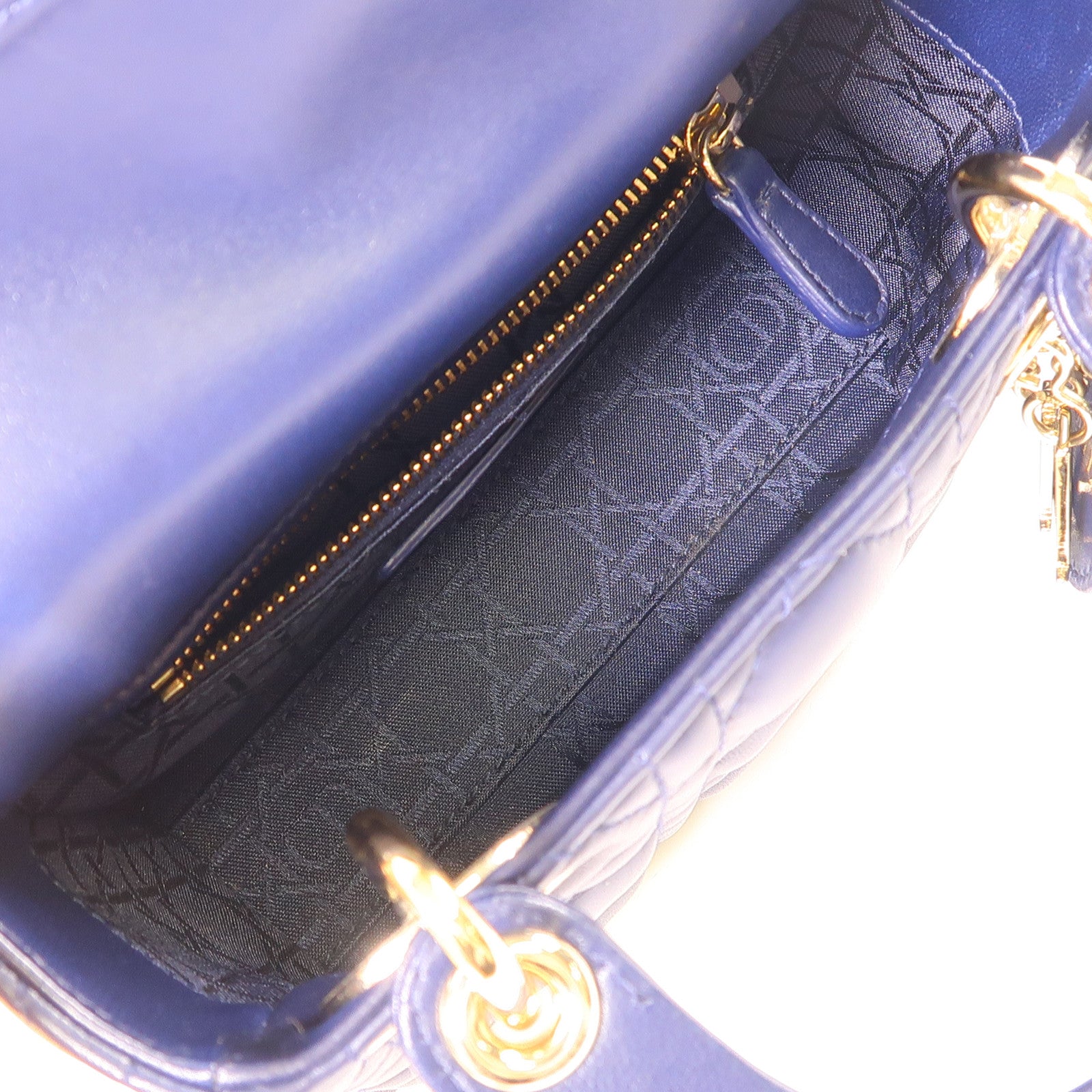 Dior 皮革Lady Dior金扣手挽肩背兩用袋