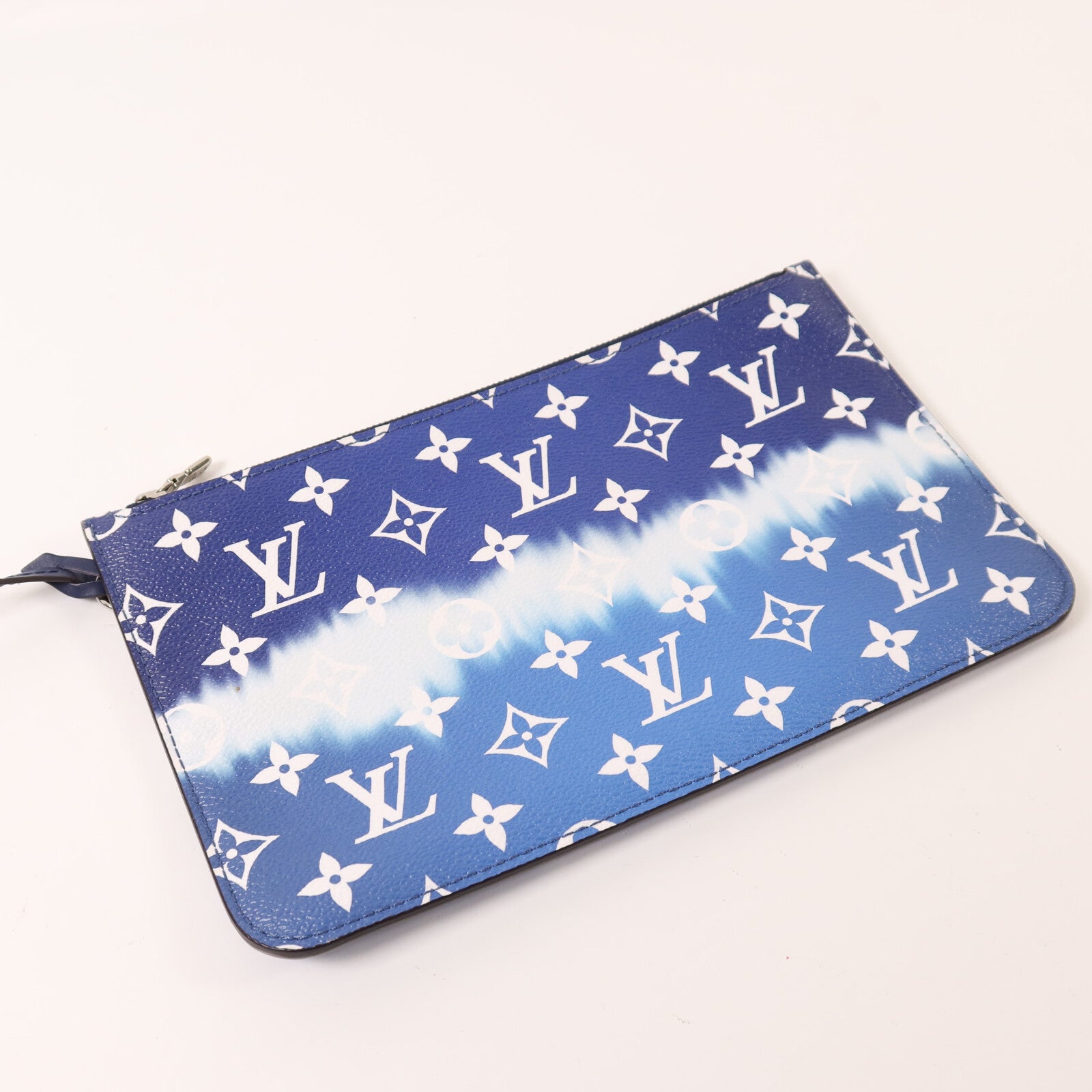 LOUIS VUITTON Monogram Escale Neverfull MM銀扣手挽袋