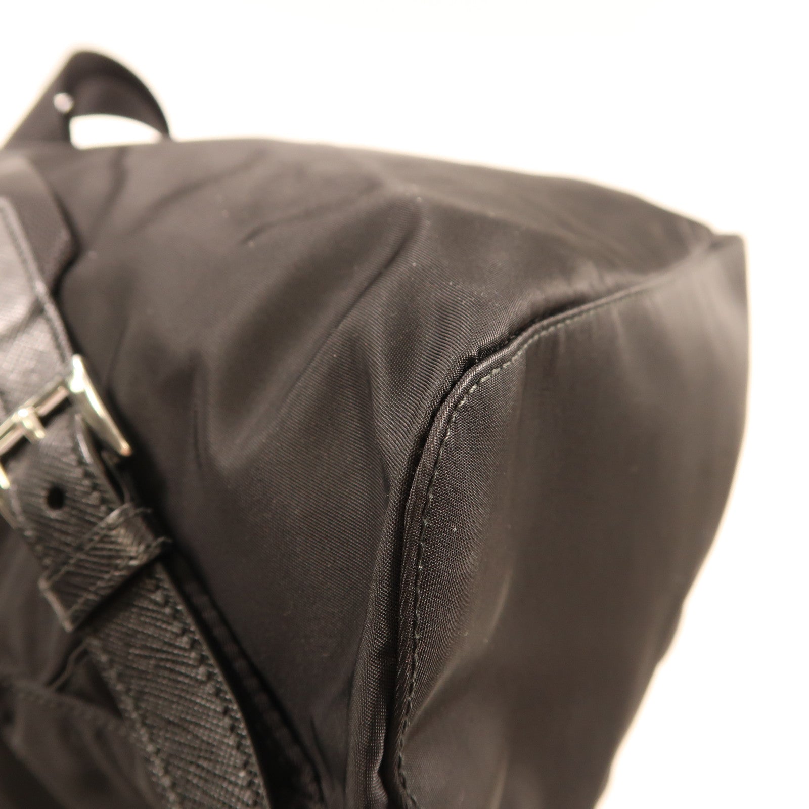 PRADA 尼龍Small Backpack銀扣背包