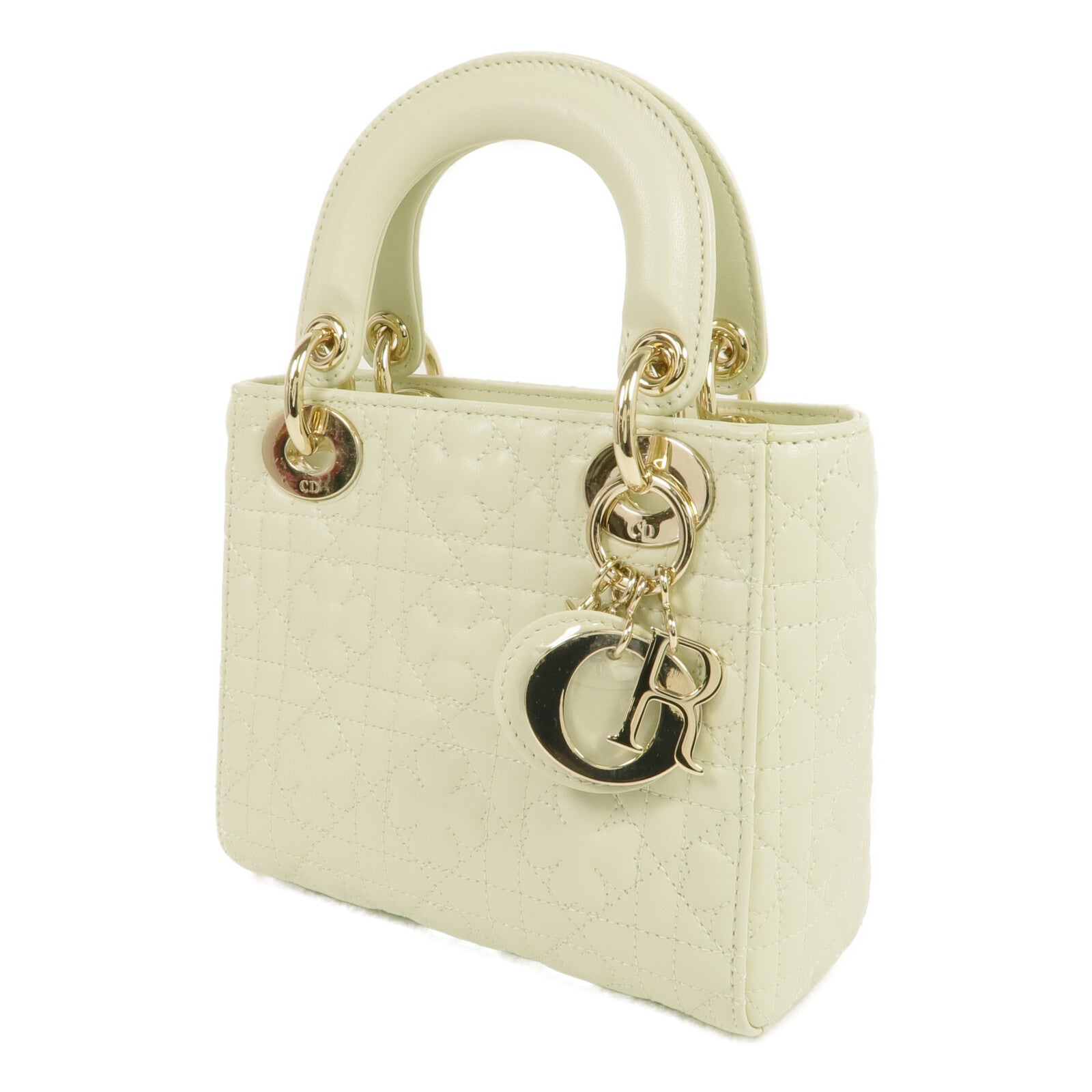 Dior 羊皮皮革Mini Lady Dior Bag金扣鏈帶肩背袋