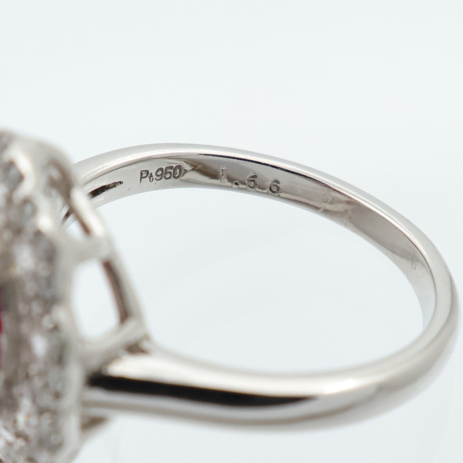 JEWELRY PT950鉑金/紅寶石Ruby鑽石戒指
