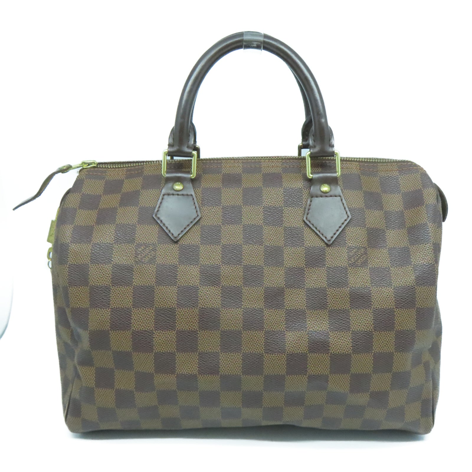LOUIS VUITTON 【激減優惠】Damier Ebene Speedy 30金扣手挽袋啡色