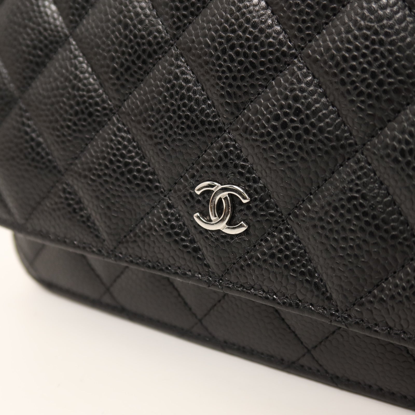 CHANEL 牛皮皮革Wallet On Chain銀扣鏈帶肩背袋