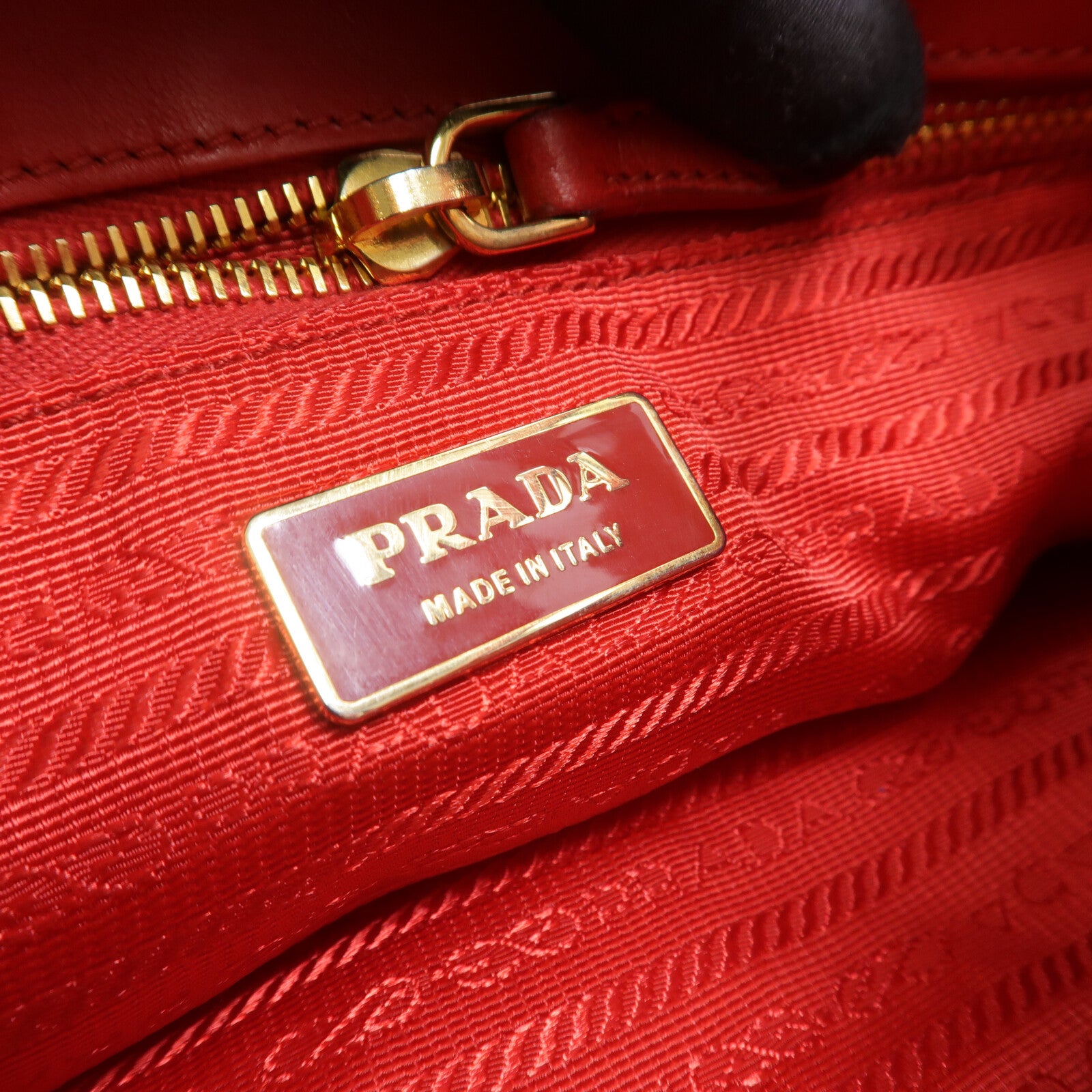 PRADA 羊皮皮革Dressy Gaufre手挽肩背兩用袋