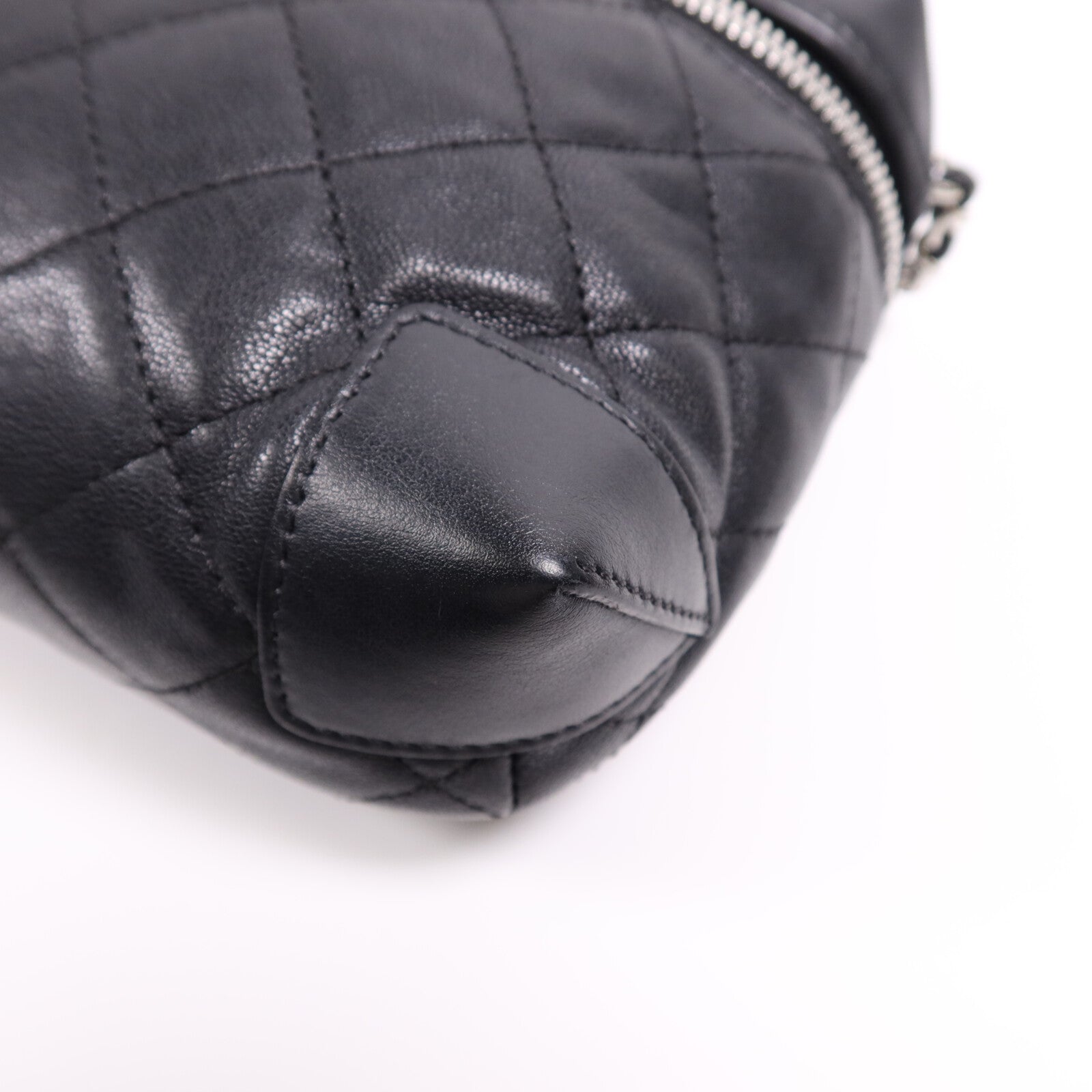 CHANEL 羊皮皮革Chain Shoulder Bag銀扣鏈帶肩背袋