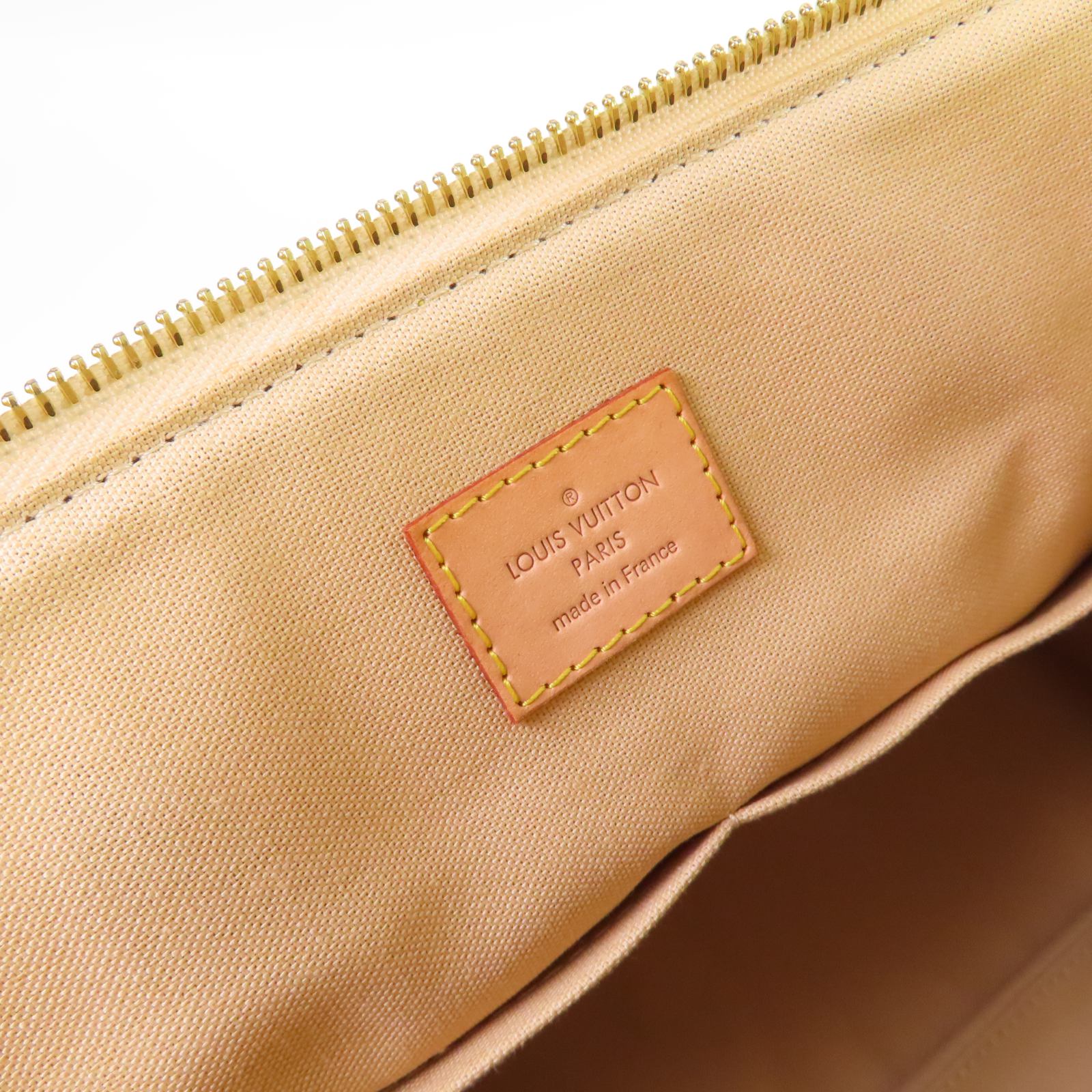 LOUIS VUITTON Damier Azur Siracusa GM 2 Way Shoulder Bag金扣手挽肩背兩用袋米白色/啡色