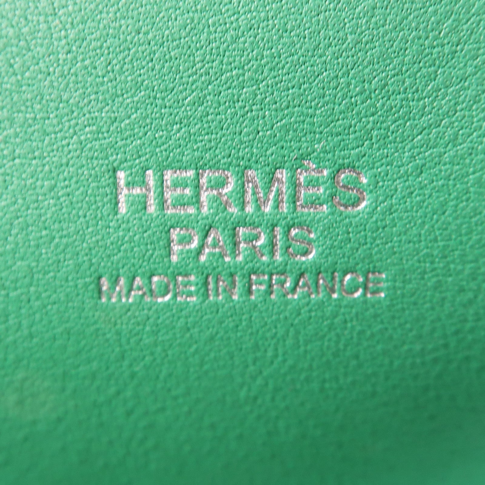 HERMES Evercolor皮革Toolbox 20銀扣手挽肩背兩用袋Vert Fonce