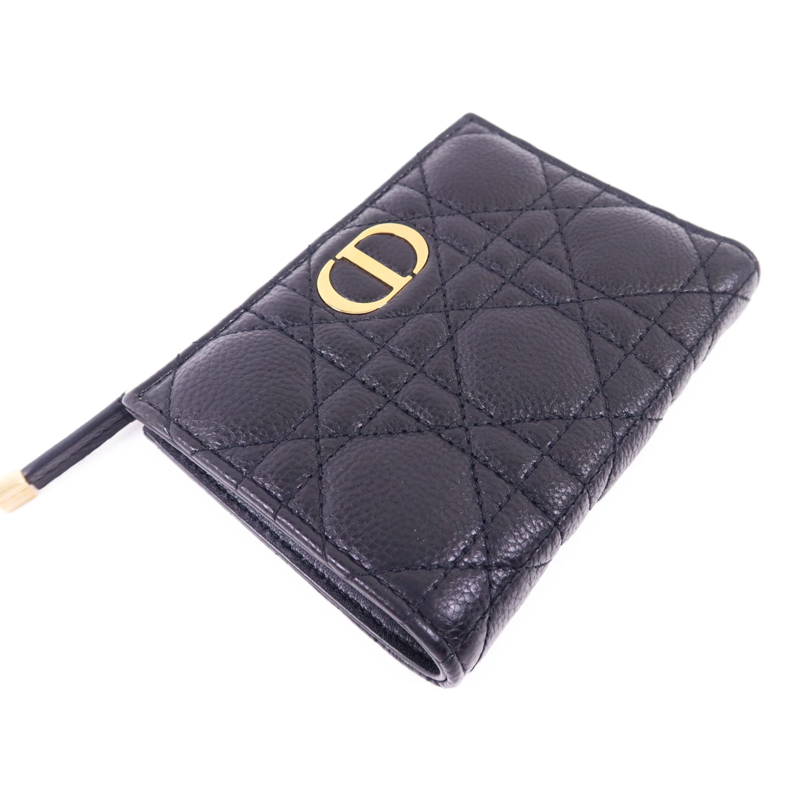 Dior 牛皮皮革Caro Dahila金扣錢包