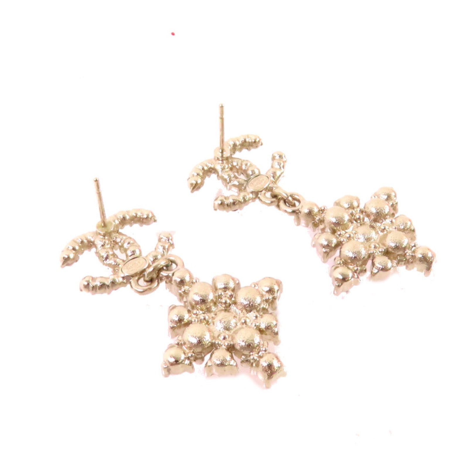 CHANEL 金屬/仿珍珠CC Earrings耳環金色/彩色