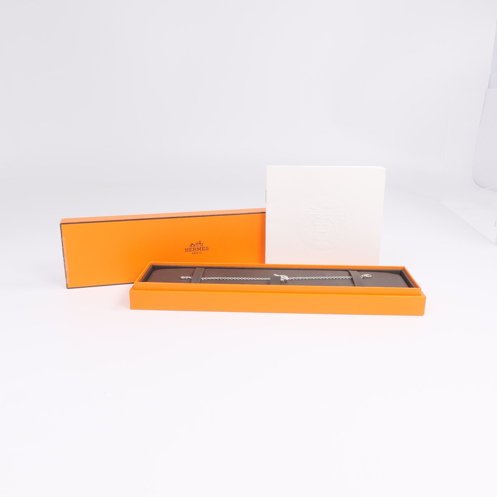 HERMES 18K白金Finesse Bracelet鑽石手鏈