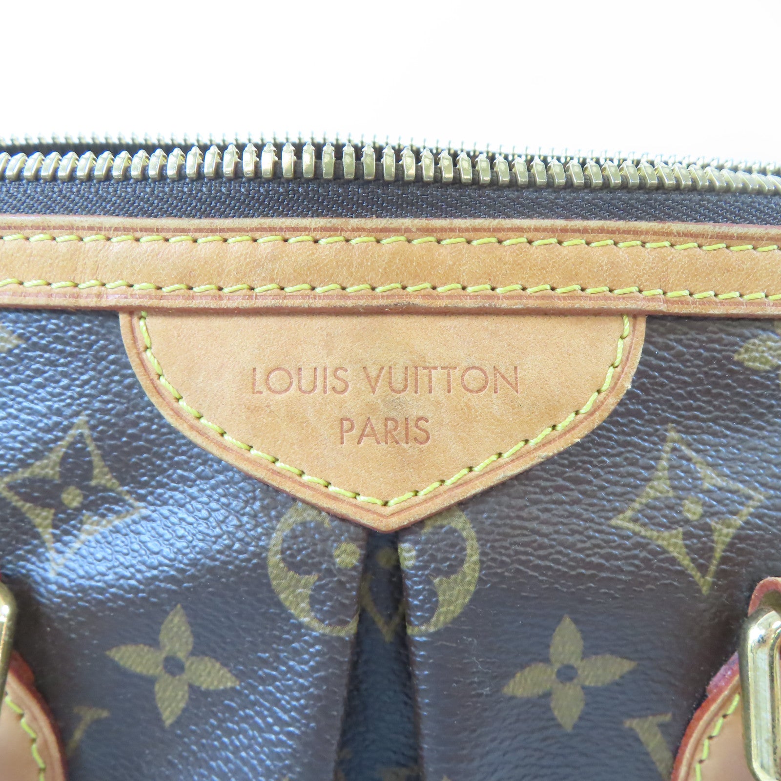 LOUIS VUITTON Monogram Palermo PM金扣手挽肩背兩用袋棕色
