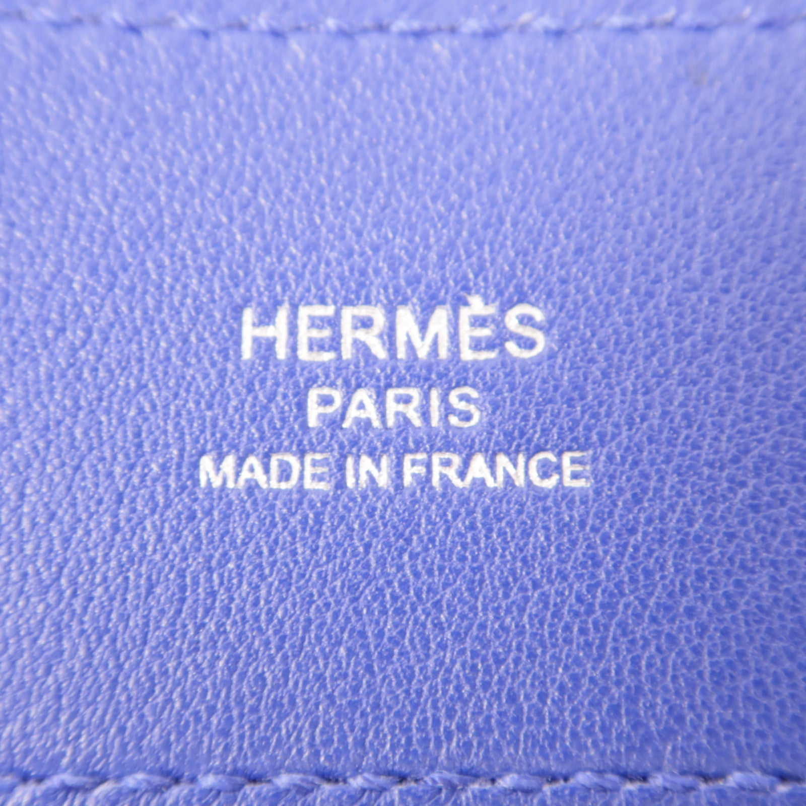 HERMES Swift皮革Aline銀扣肩背袋Bleu Electrique藍色