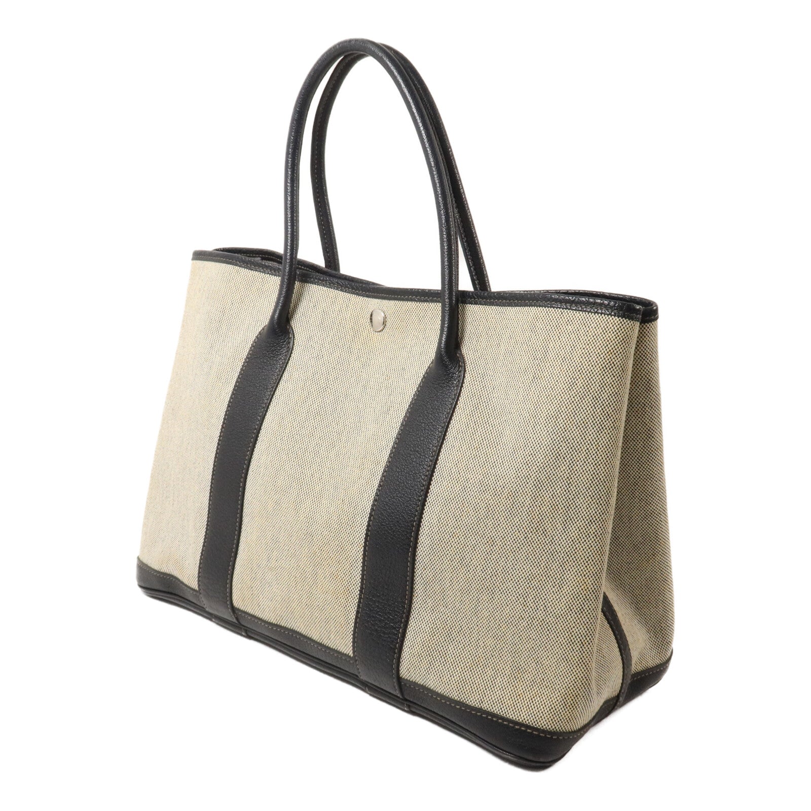 HERMES 帆布Garden Party PM手挽袋Noir