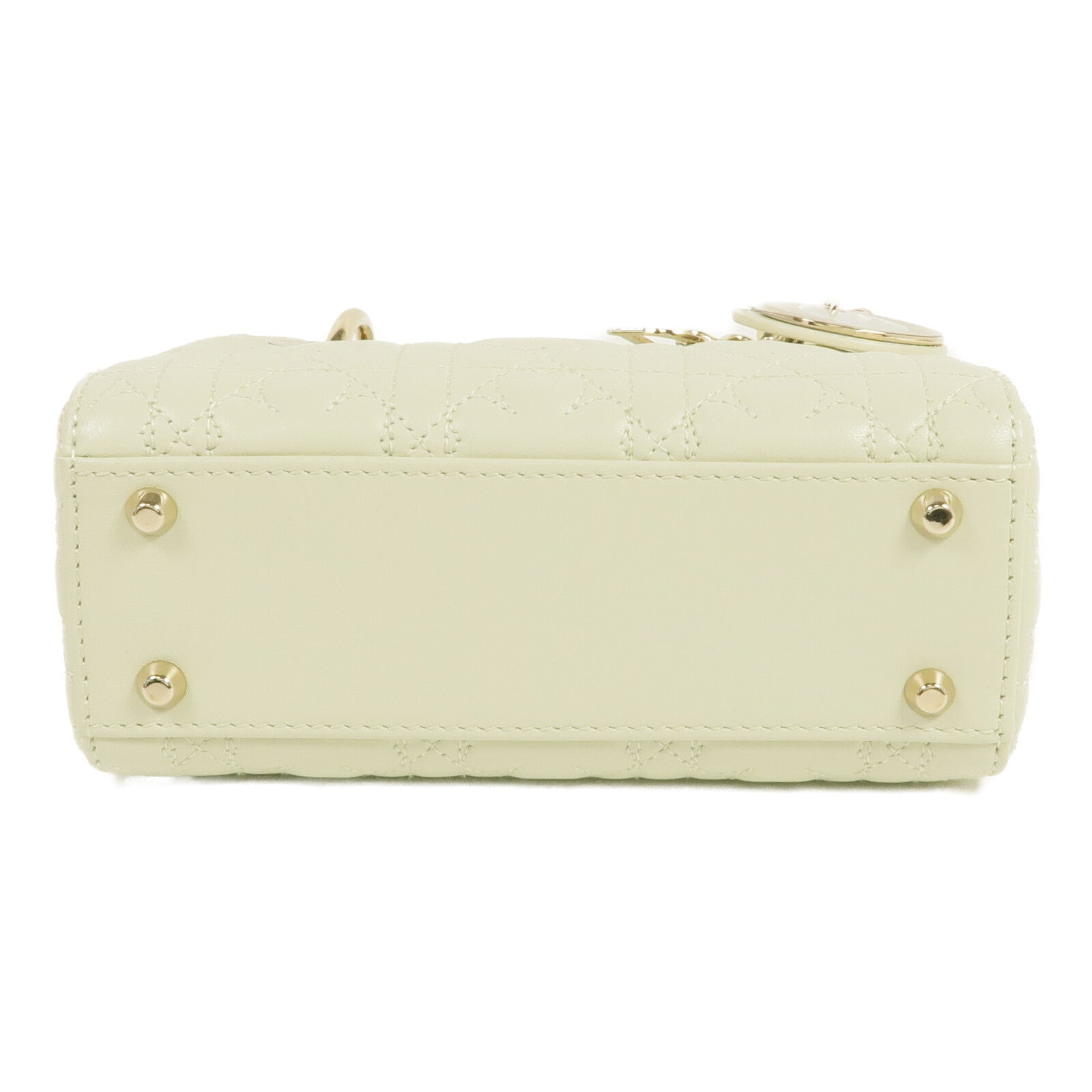 Dior 羊皮皮革Mini Lady Dior Bag金扣鏈帶肩背袋