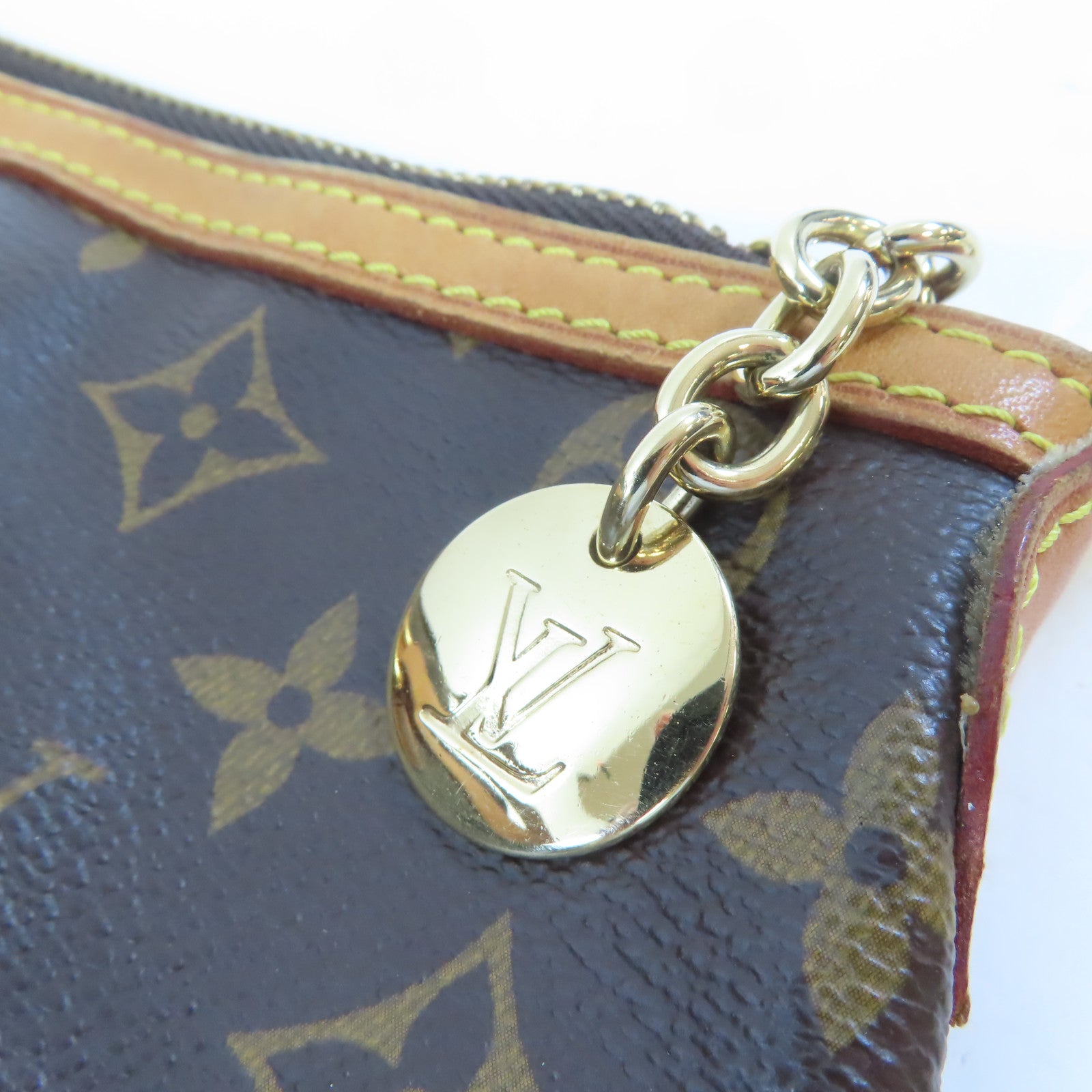 LOUIS VUITTON Monogram Palermo PM金扣手挽肩背兩用袋棕色