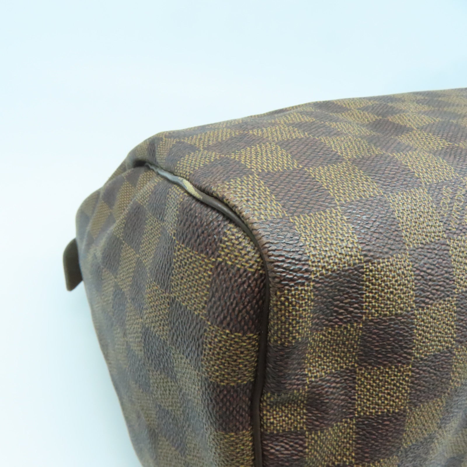 LOUIS VUITTON 【激減優惠】Damier Ebene Speedy 30金扣手挽袋啡色