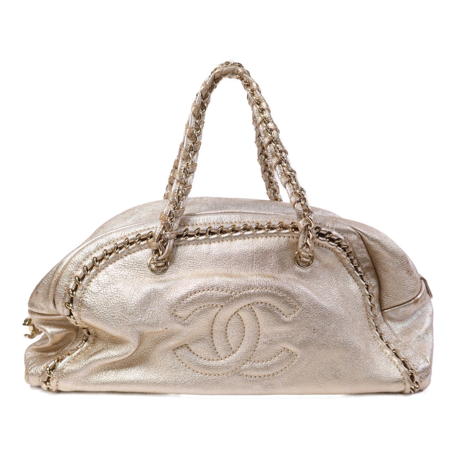 CHANEL 【激減優惠】牛皮皮革Shoulder Bag金扣肩背包