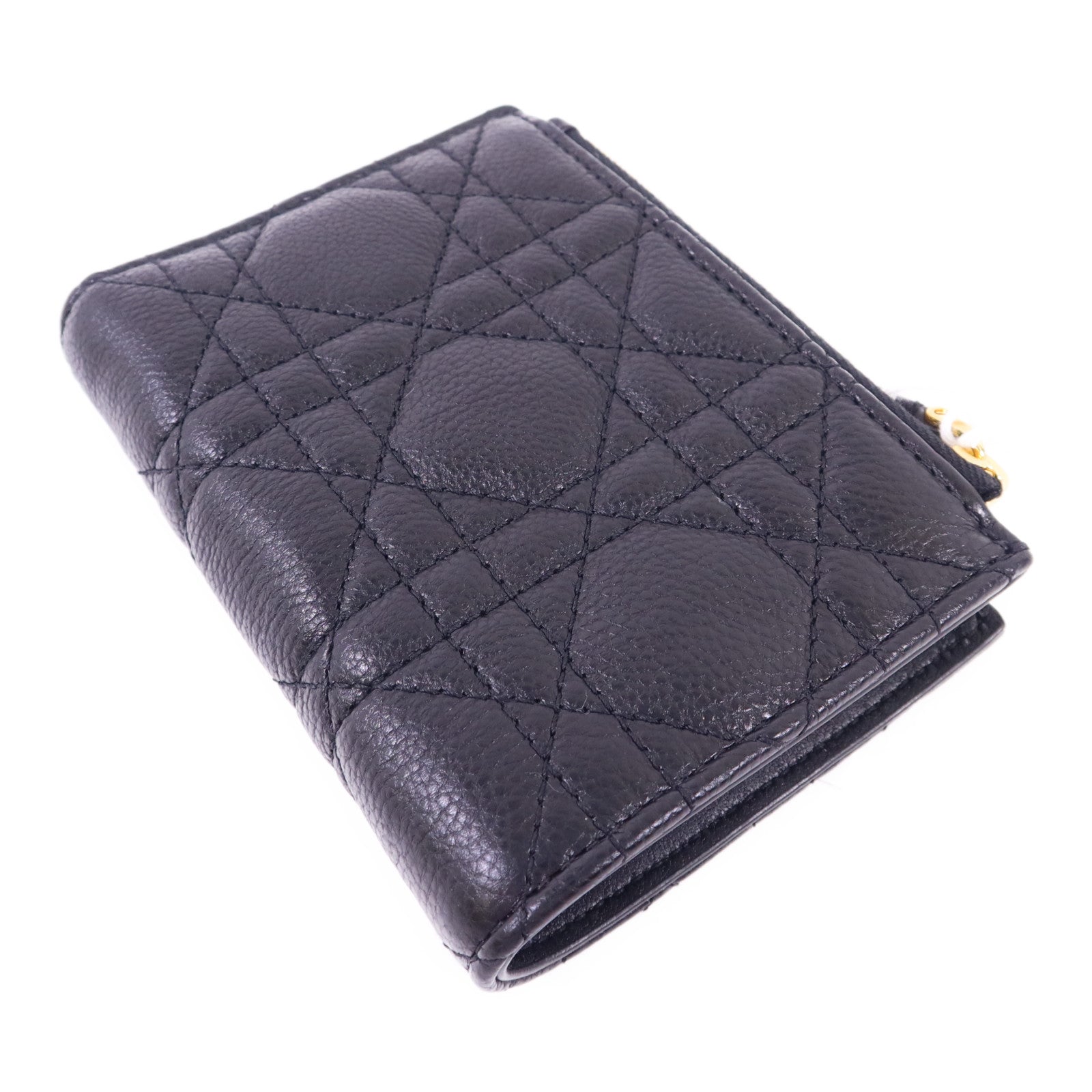 Dior 牛皮皮革Caro Dahila金扣錢包