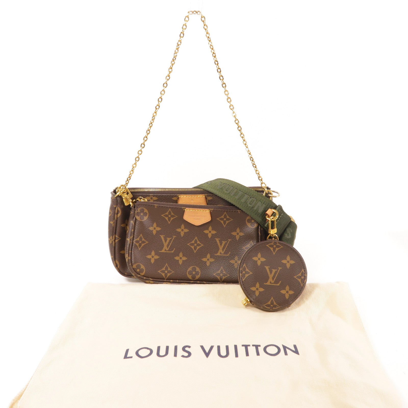 LOUIS VUITTON Monogram Multi Pochette Accessoires金扣肩背袋