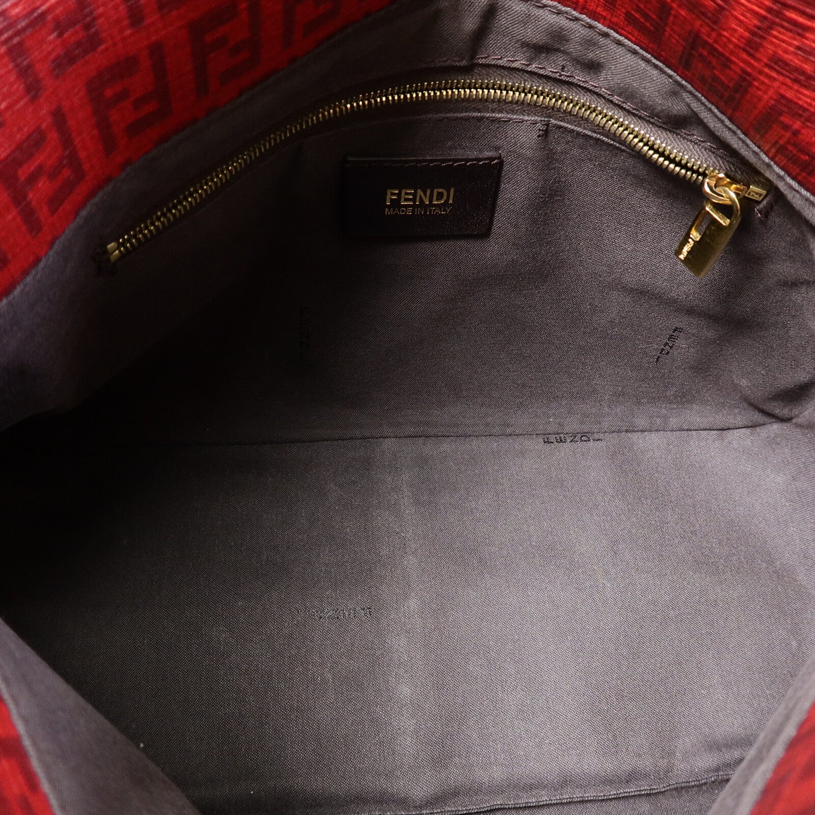 FENDI 塗層帆布Zucchino Mamma Baguette肩背袋