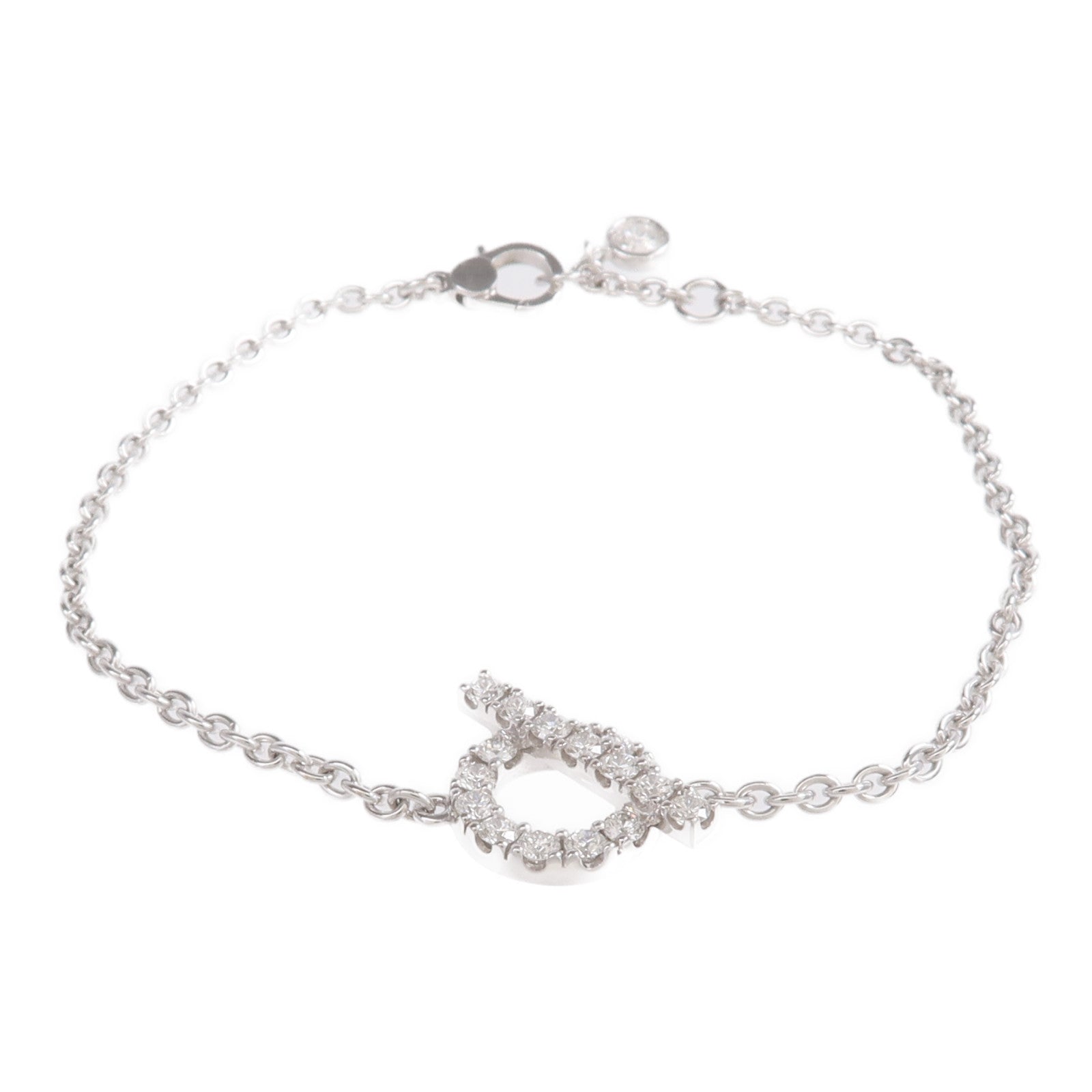 HERMES 18K白金Finesse Bracelet鑽石手鏈