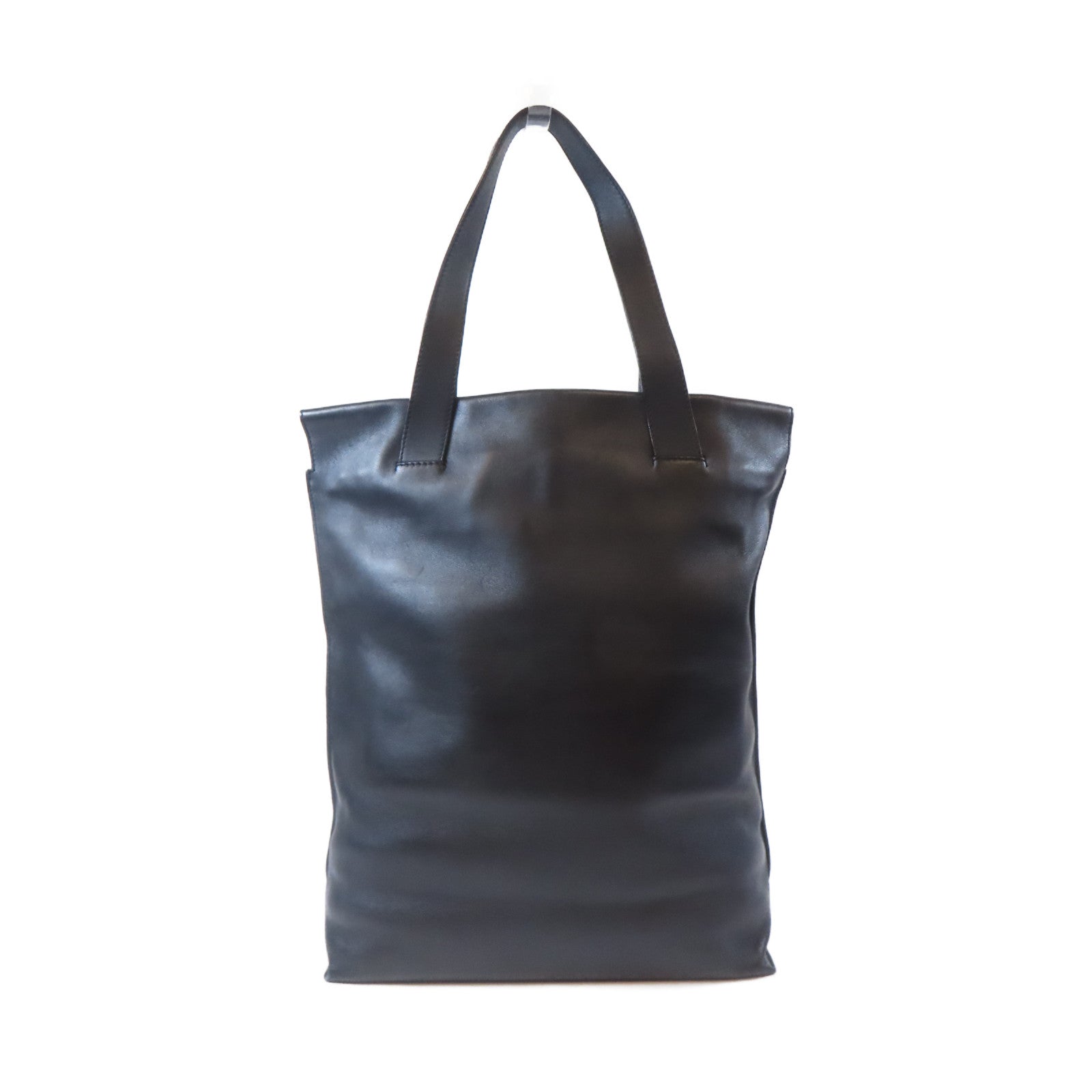 LOEWE 牛皮皮革Shoulder Bag銀扣肩背袋黑色
