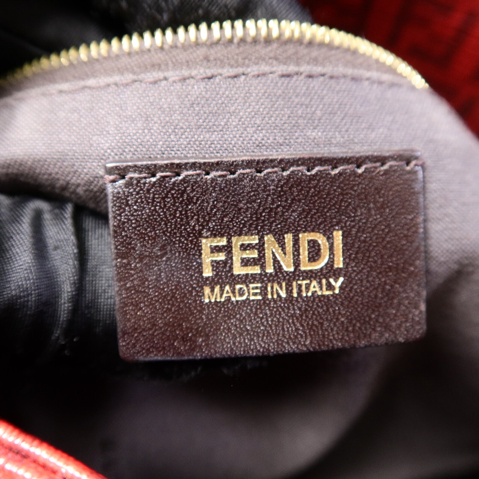 FENDI 塗層帆布Zucchino Mamma Baguette肩背袋