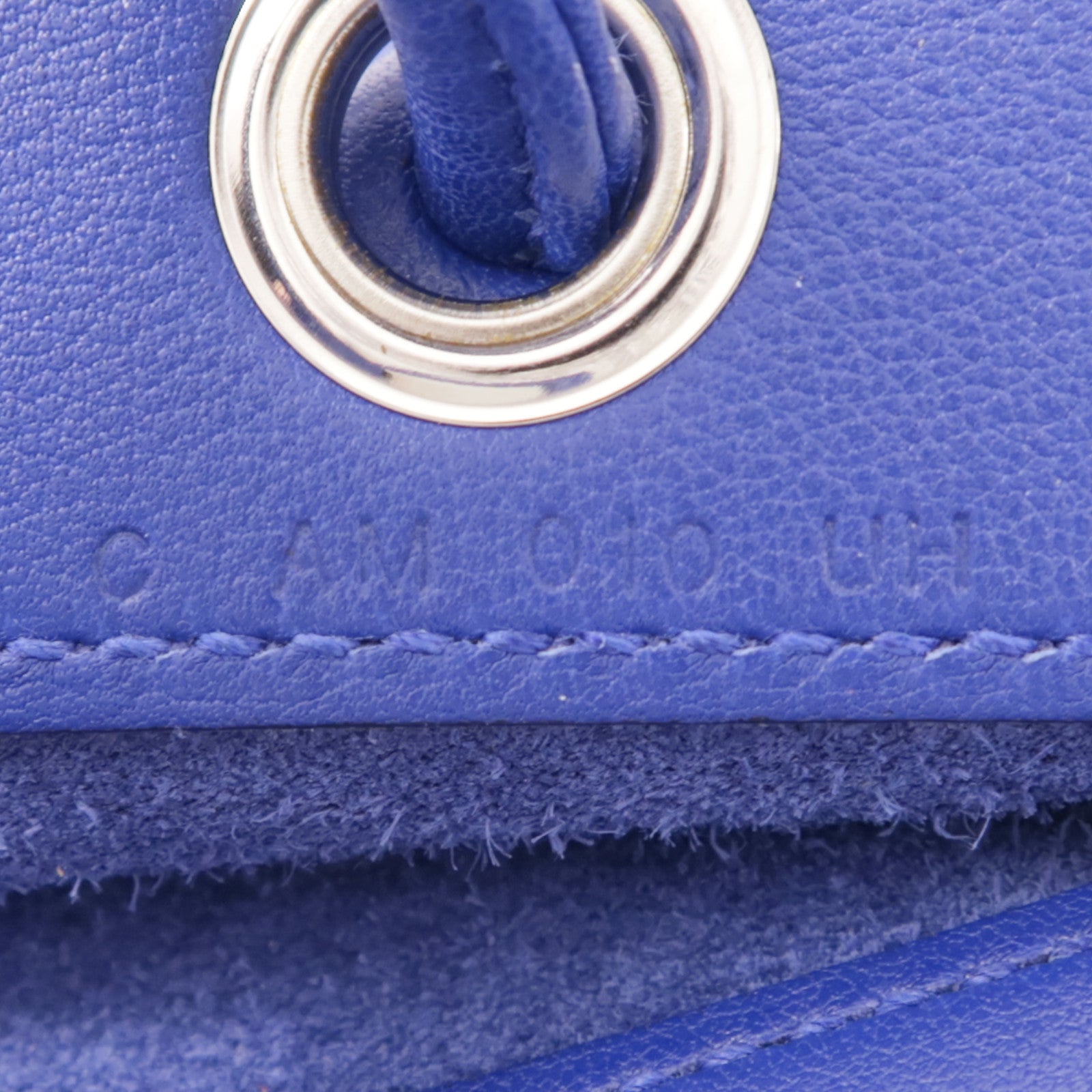 HERMES Swift皮革Aline銀扣肩背袋Bleu Electrique藍色