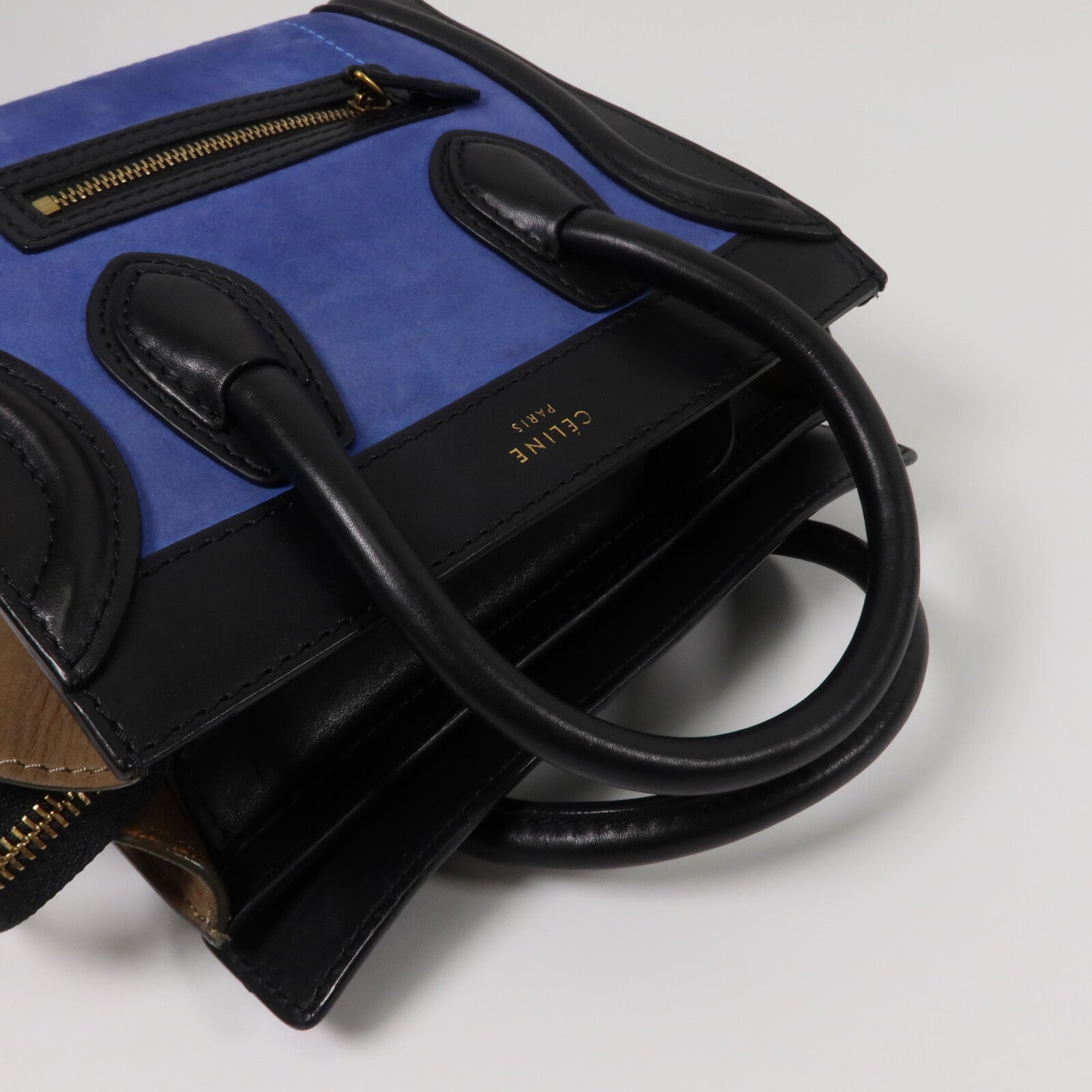 CELINE 牛皮皮革Nano Luggage手挽肩背兩用袋