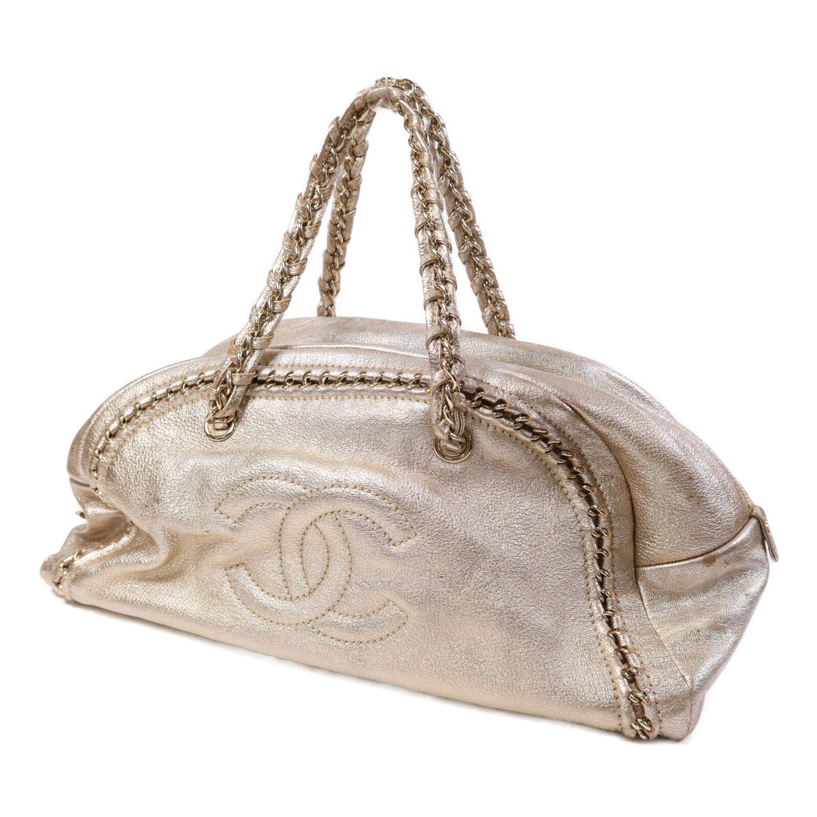 CHANEL 【激減優惠】牛皮皮革Shoulder Bag金扣肩背包