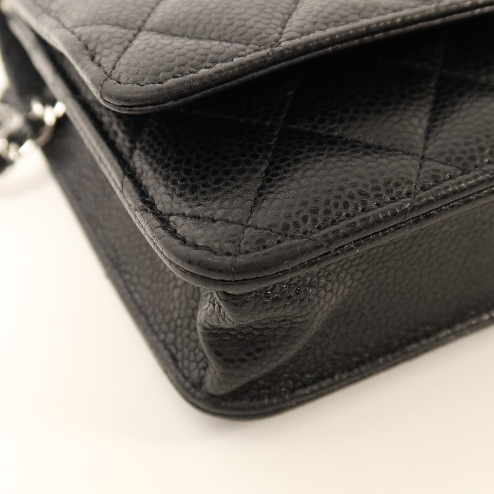 CHANEL 牛皮皮革Wallet On Chain銀扣鏈帶肩背袋