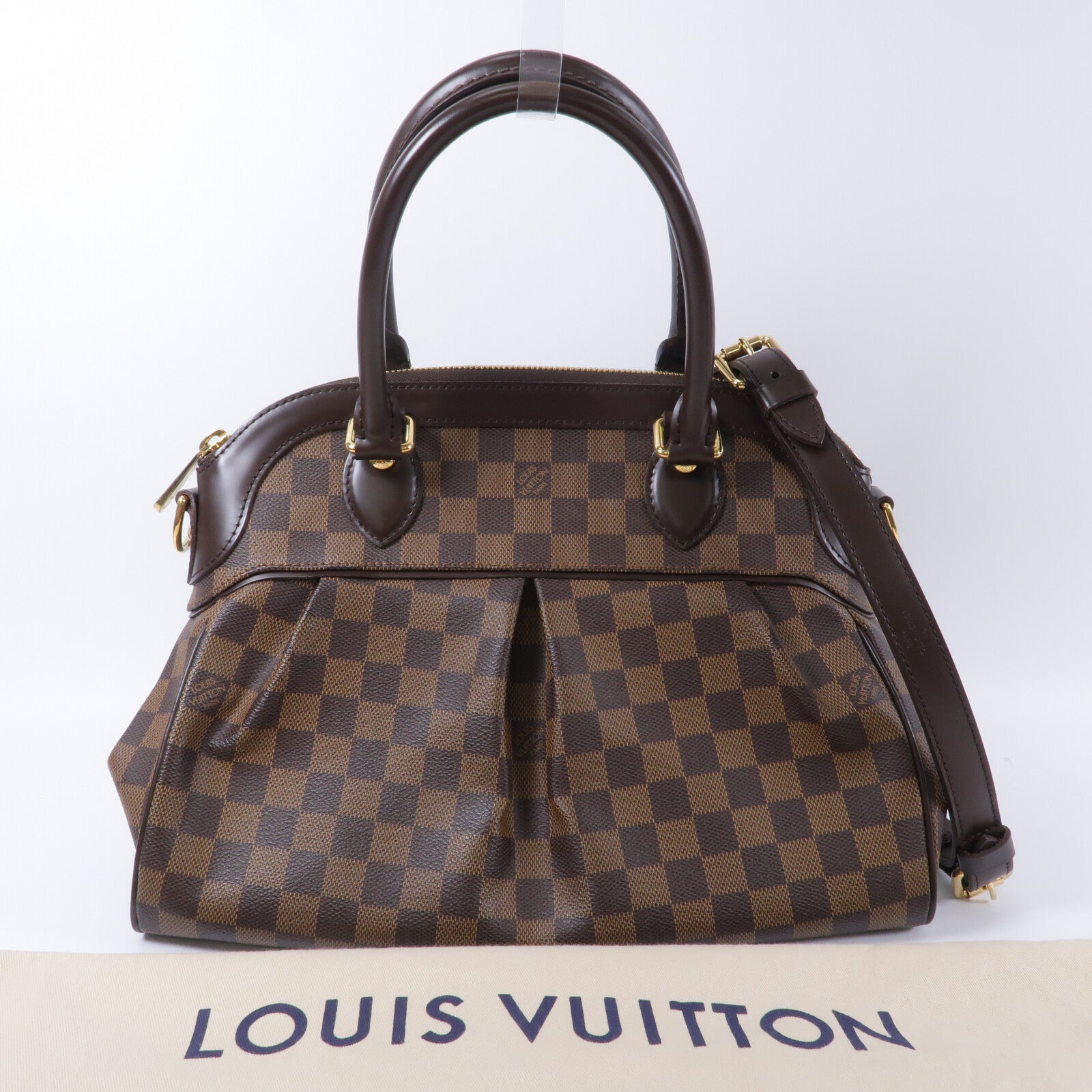 LOUIS VUITTON Damier Trevi手挽肩背兩用袋