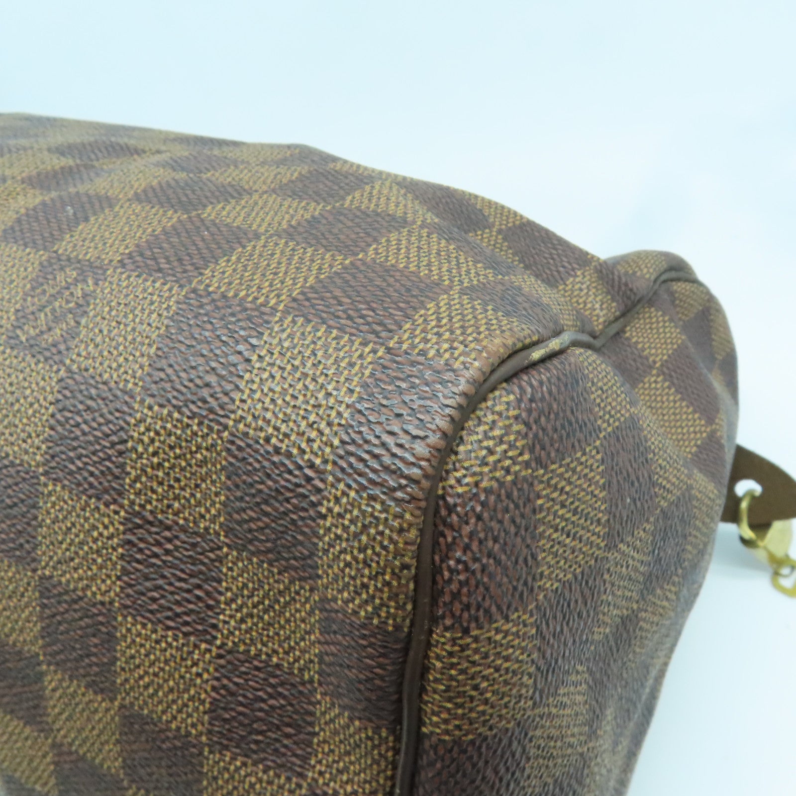LOUIS VUITTON 【激減優惠】Damier Ebene Speedy 30金扣手挽袋啡色