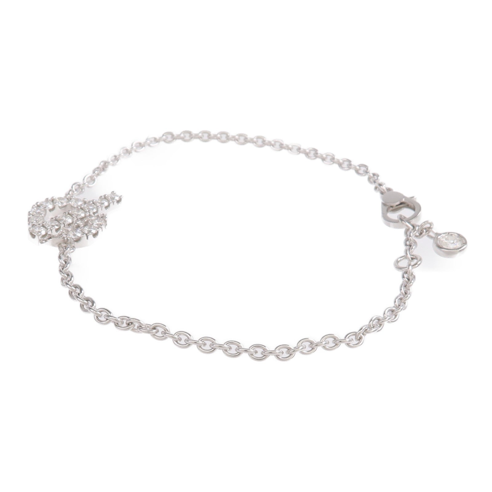 HERMES 18K白金Finesse Bracelet鑽石手鏈