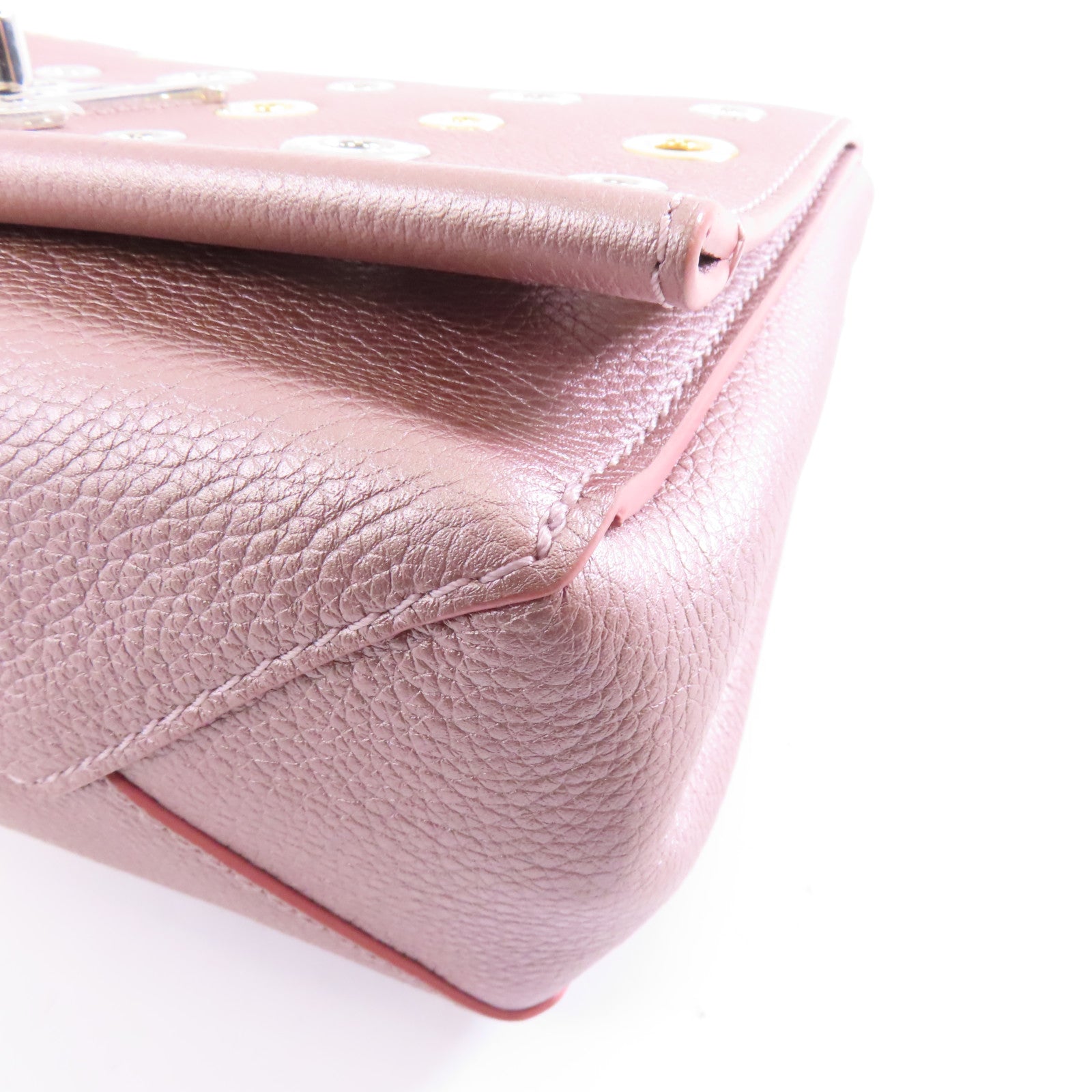 LOUIS VUITTON 【激減優惠】牛皮皮革Lockme BB II銀扣手挽肩背兩用袋粉紅色