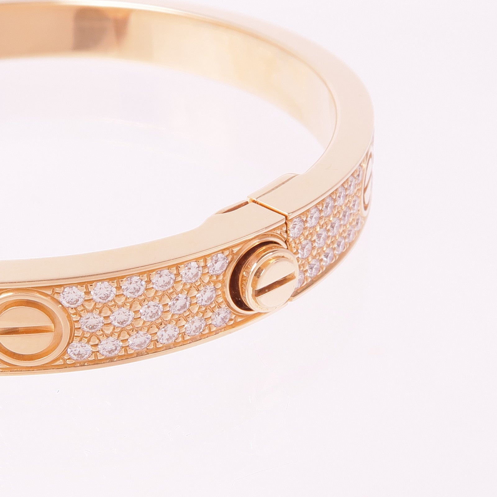 CARTIER 18K玫瑰金Love Bangle Full Diamond鑽石手鐲Cartier#17