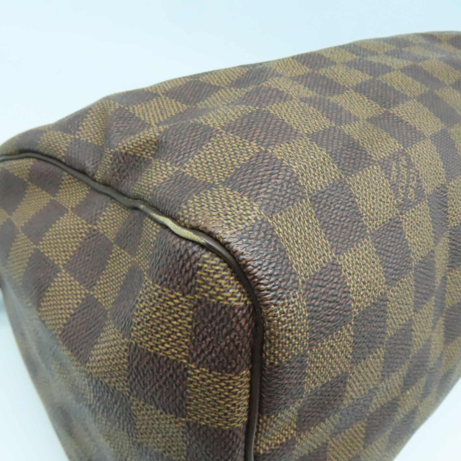 LOUIS VUITTON 【激減優惠】Damier Ebene Speedy 30金扣手挽袋啡色
