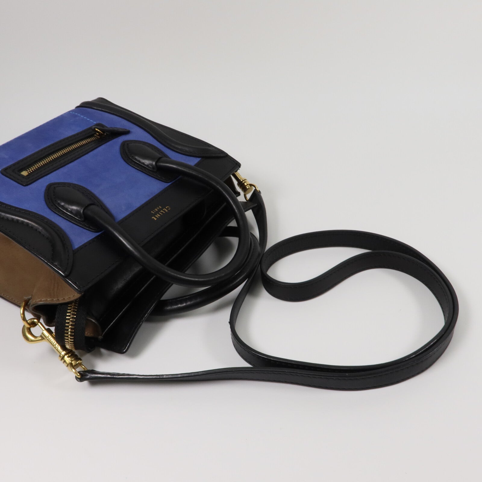 CELINE 牛皮皮革Nano Luggage手挽肩背兩用袋