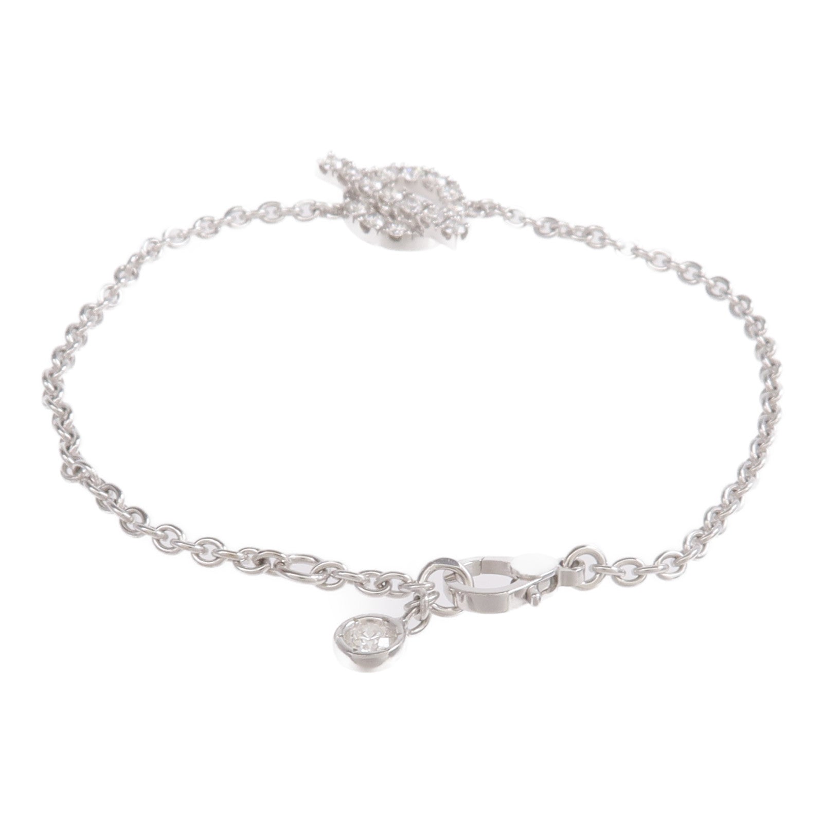 HERMES 18K白金Finesse Bracelet鑽石手鏈