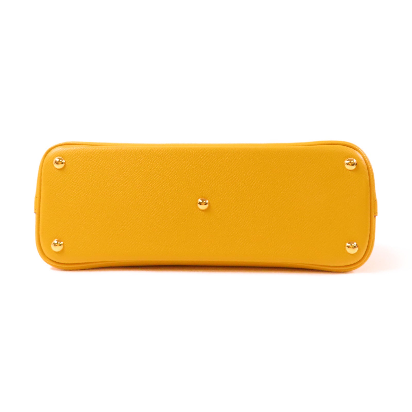 HERMES Epsom皮革Bolide 27金扣手挽肩背兩用袋Jaune Ambre