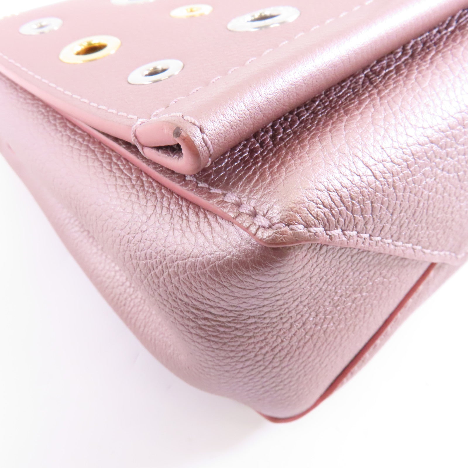 LOUIS VUITTON 【激減優惠】牛皮皮革Lockme BB II銀扣手挽肩背兩用袋粉紅色