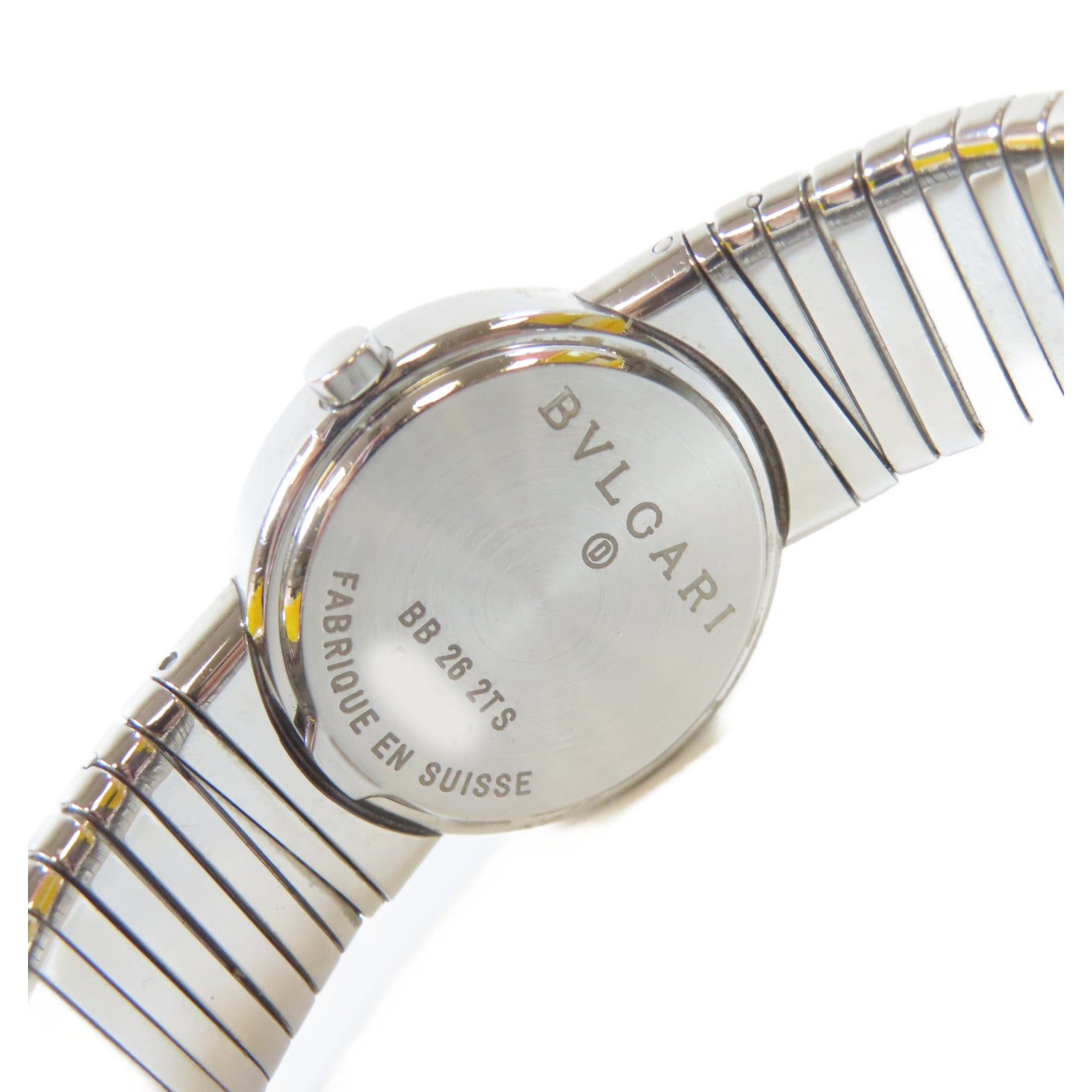 BVLGARI Tubogas不鏽鋼手錶石英機芯黑色