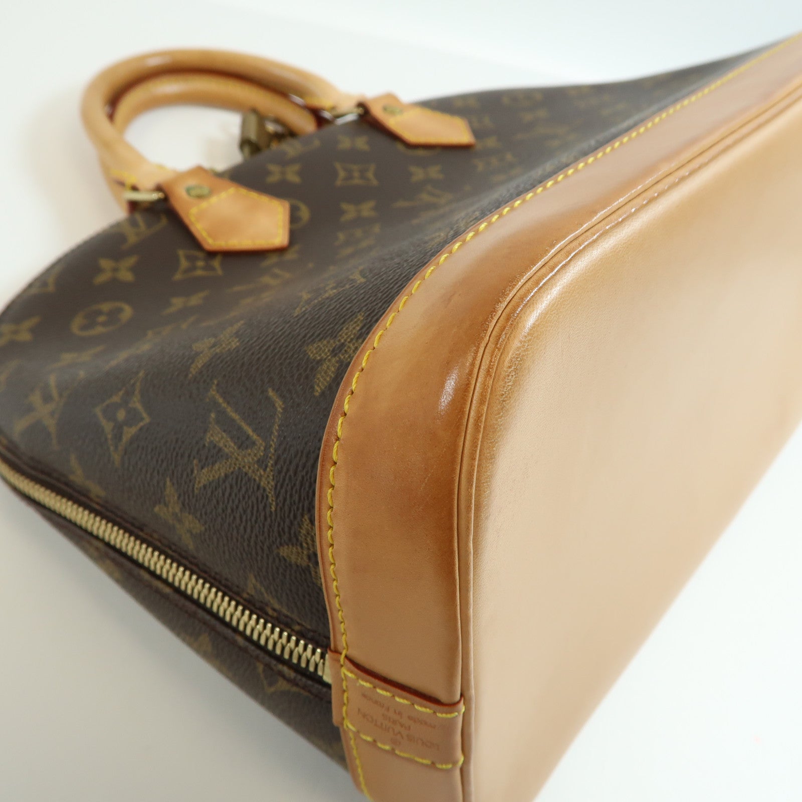 LOUIS VUITTON Monogram Alma PM Kinsaku handmade bag Brown Handbag M53151